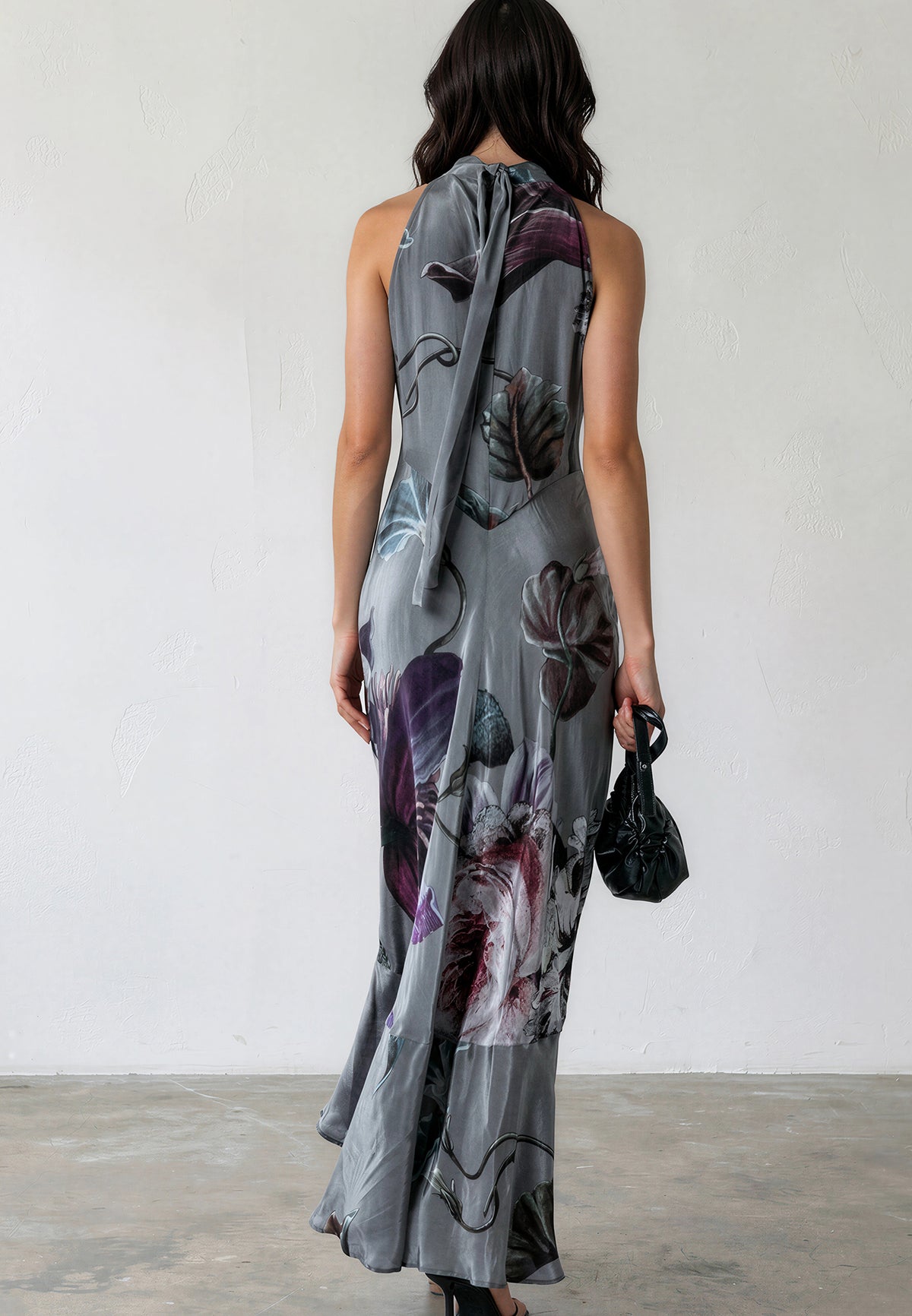 DENISE MAXI DRESS FLORAL TAUPE