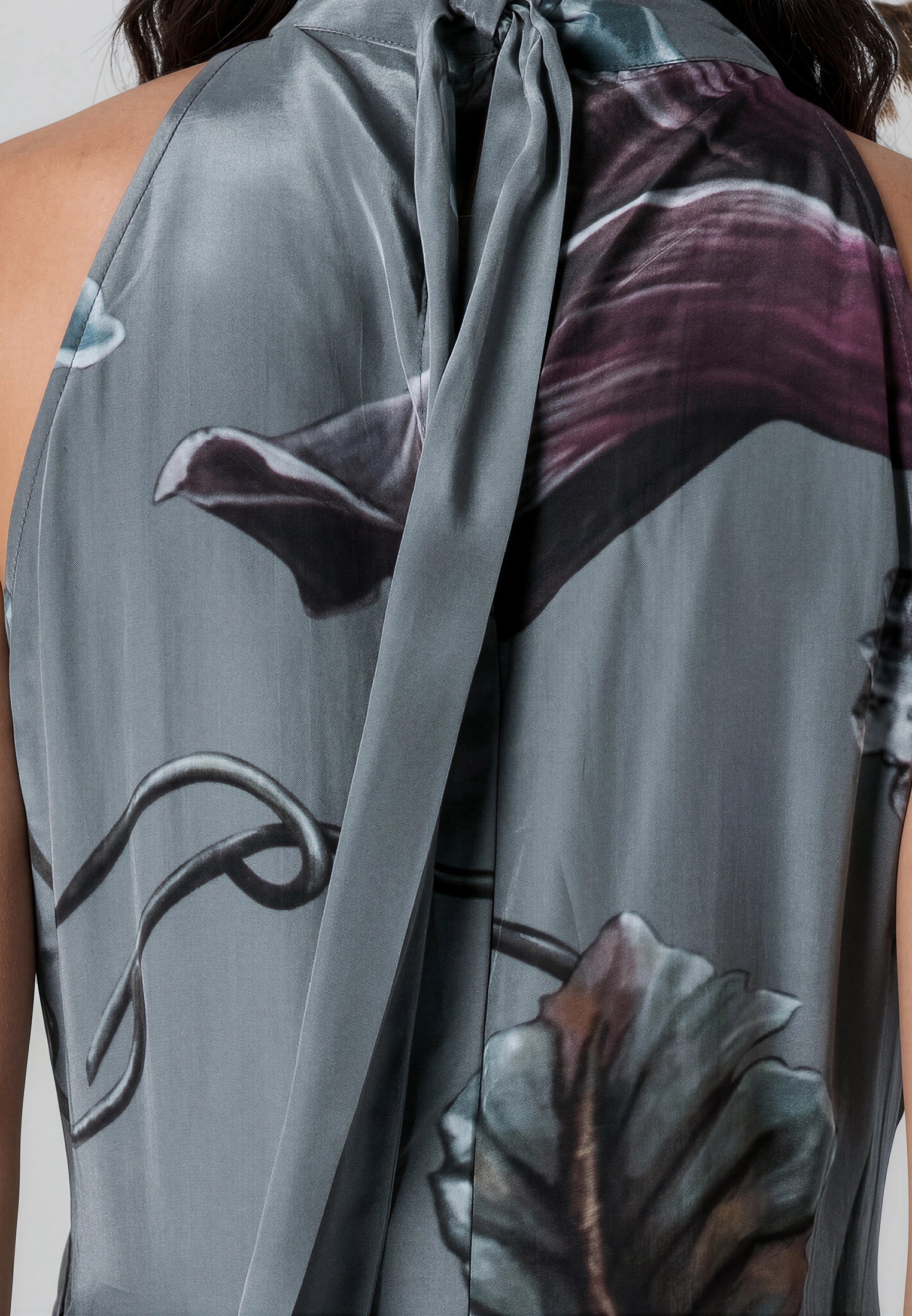 DENISE MAXI DRESS FLORAL TAUPE
