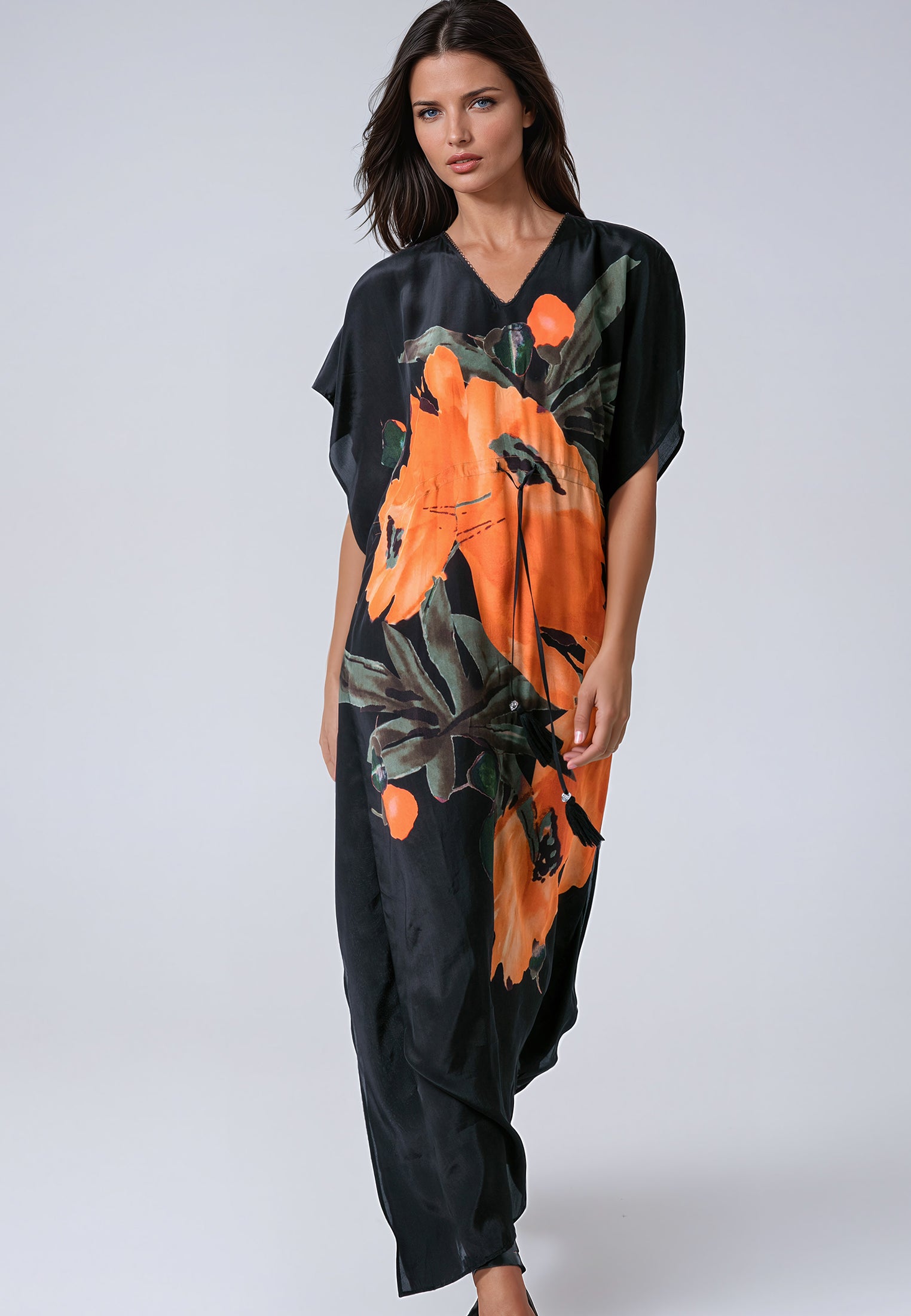 ELINA KAFTAN PRIME ORANGE FLOWER