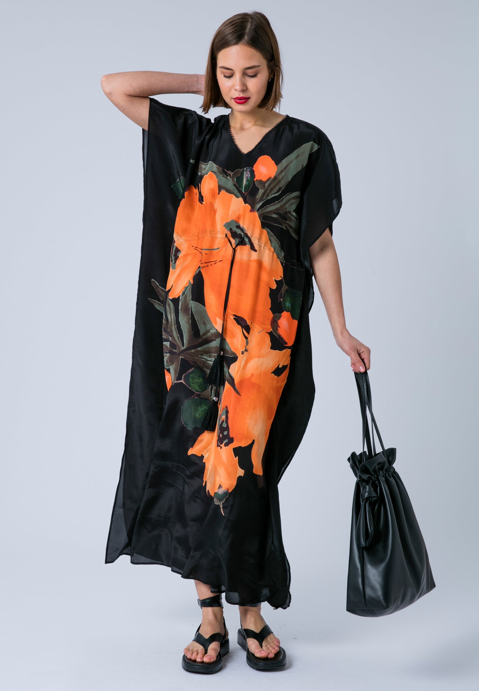 ELINA KAFTAN PRIME ORANGE FLOWER