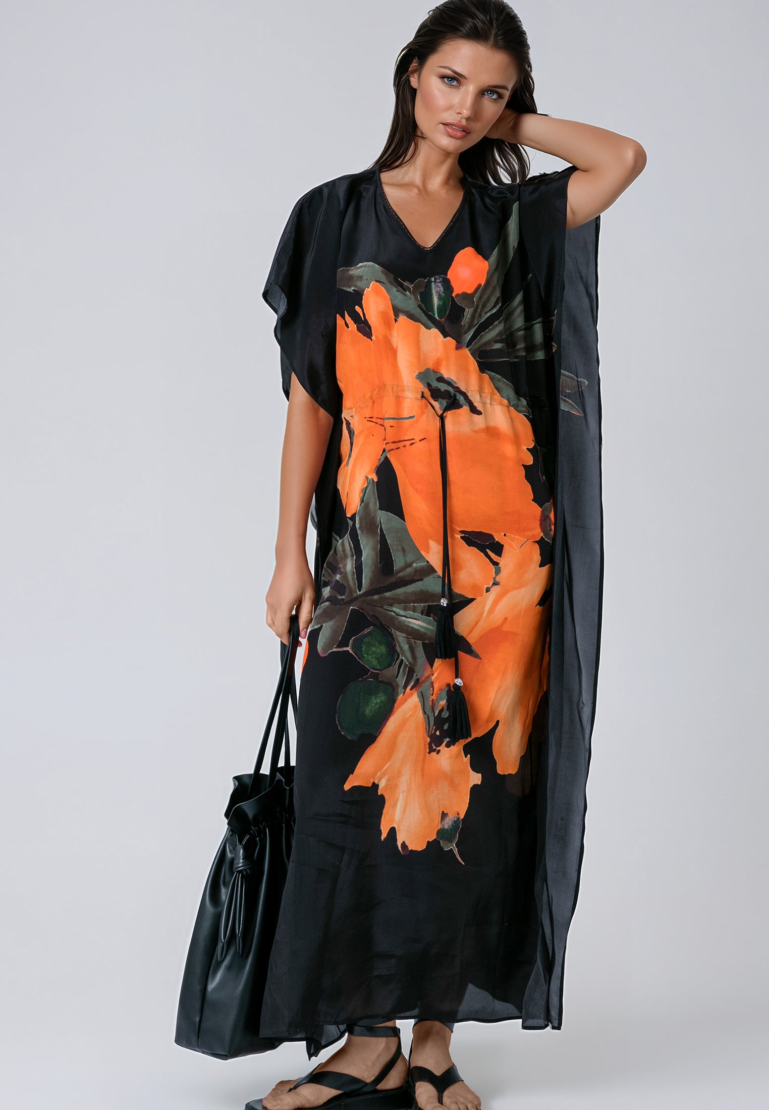 ELINA KAFTAN PRIME ORANGE FLOWER