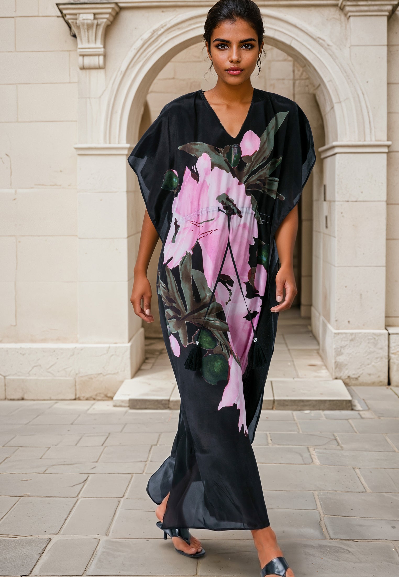 ELINA KAFTAN PRIME PINK FLOWER