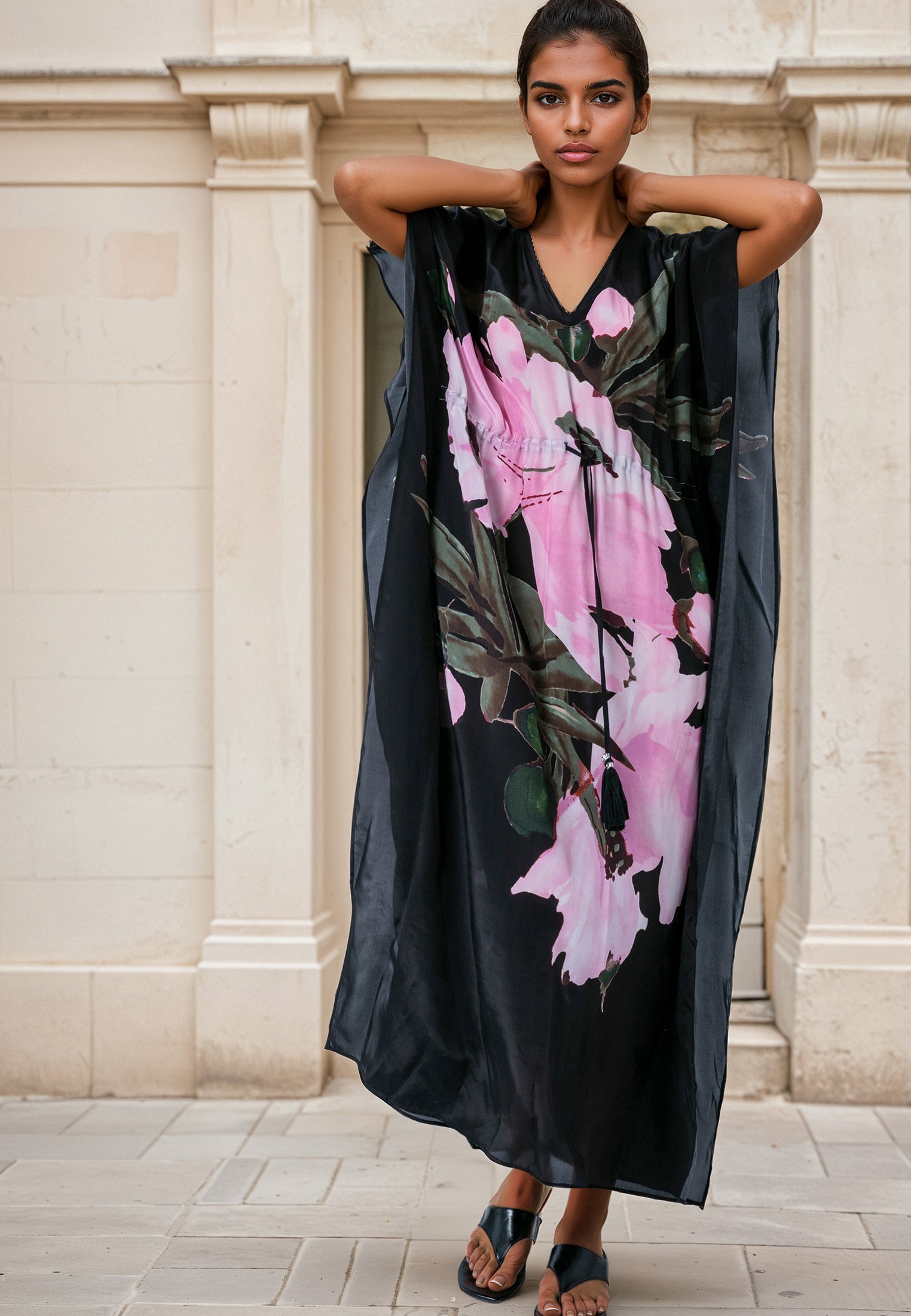 ELINA KAFTAN PRIME PINK FLOWER