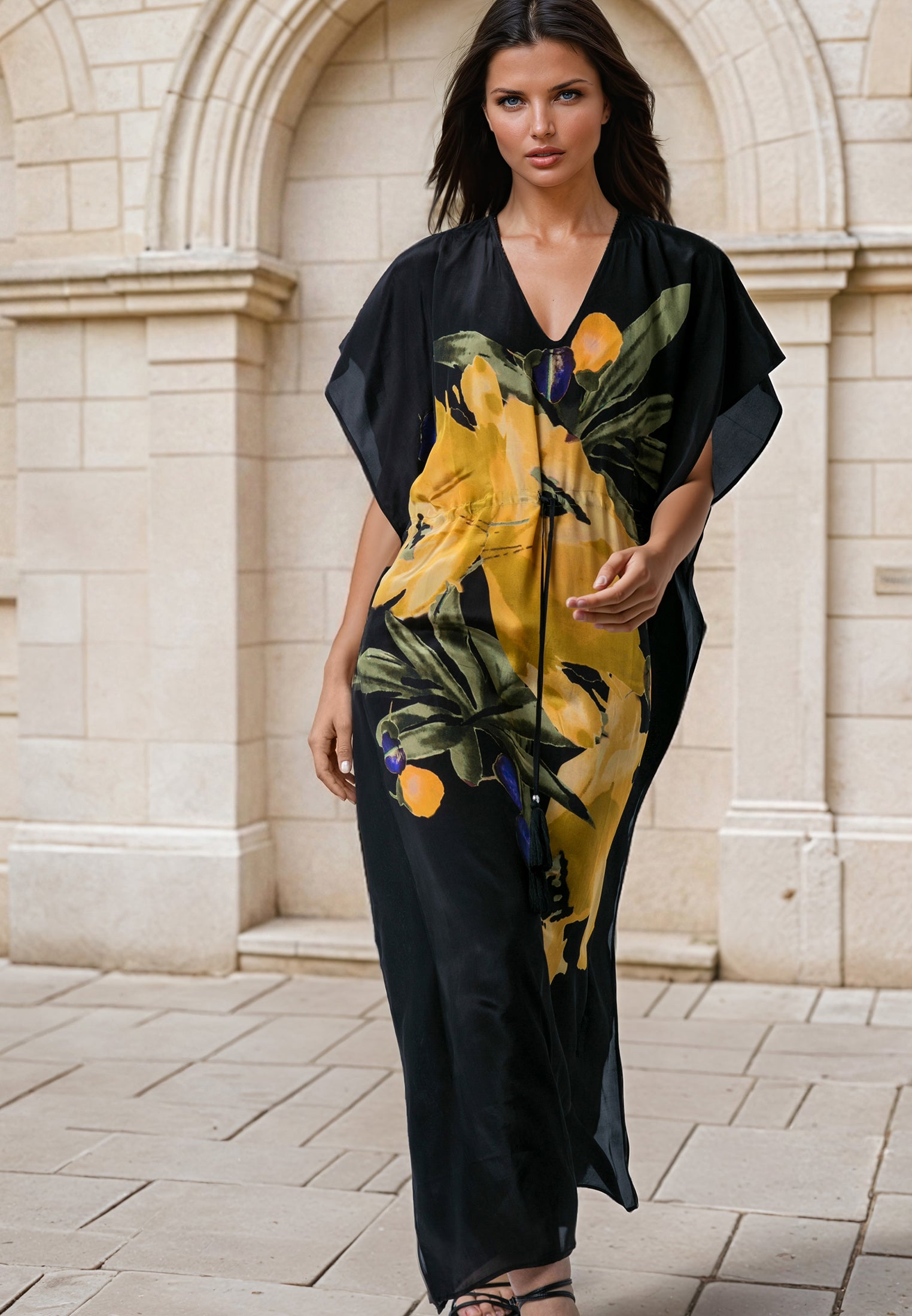ELINA KAFTAN PRIME YELLOW FLOWER