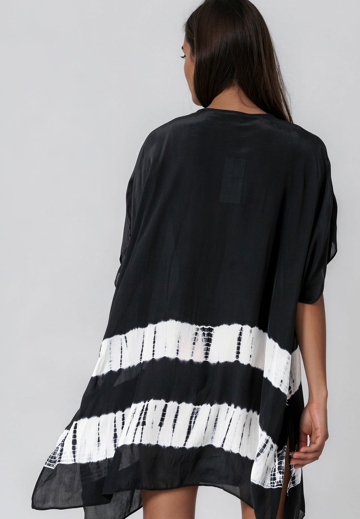 ELLA KAFTAN JET BLACK & WHITE