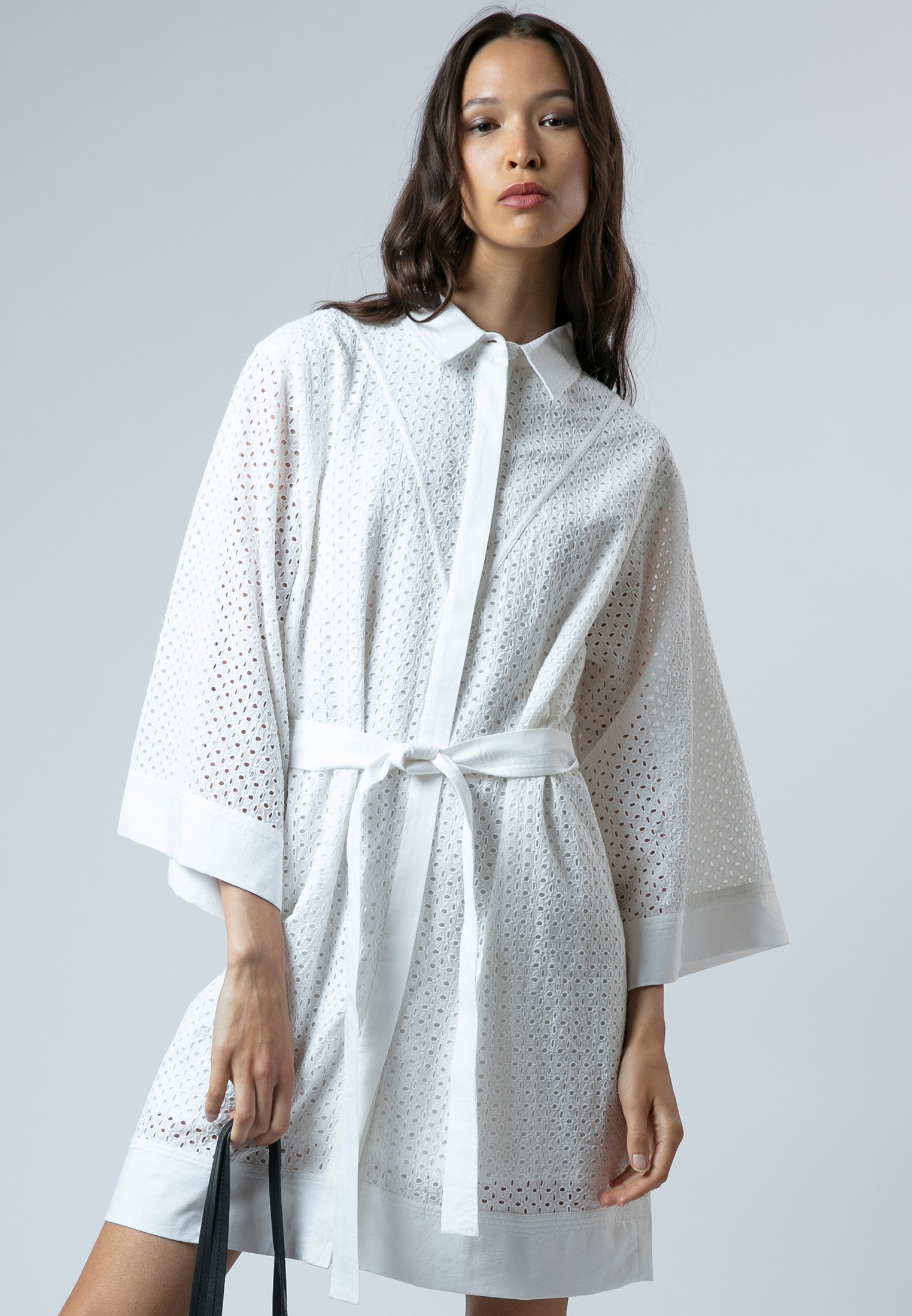 RELIGION Off White Cotton Broderie Anglaise Dress Fiona Tunic