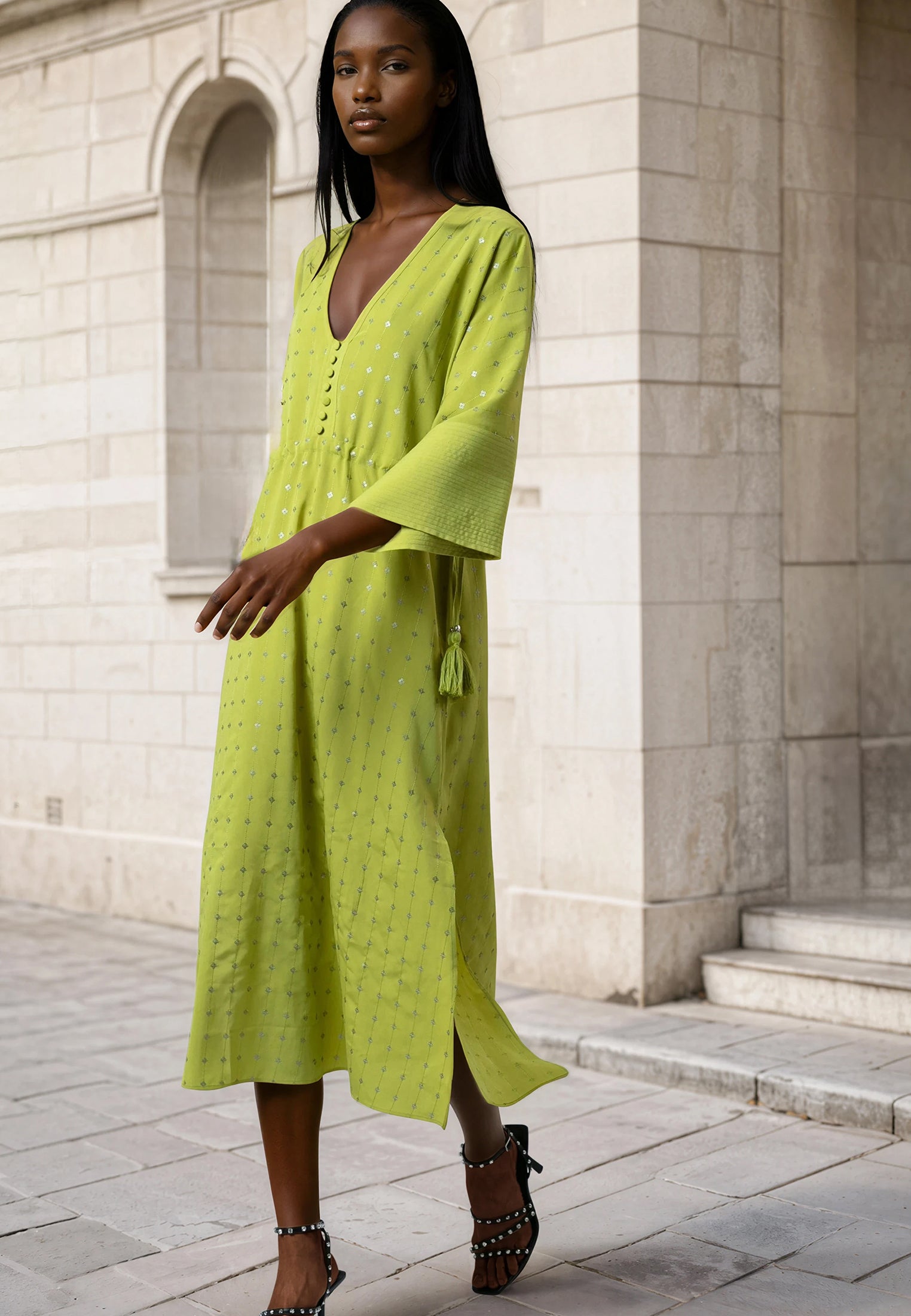 HELENA KAFTAN LIME GREEN