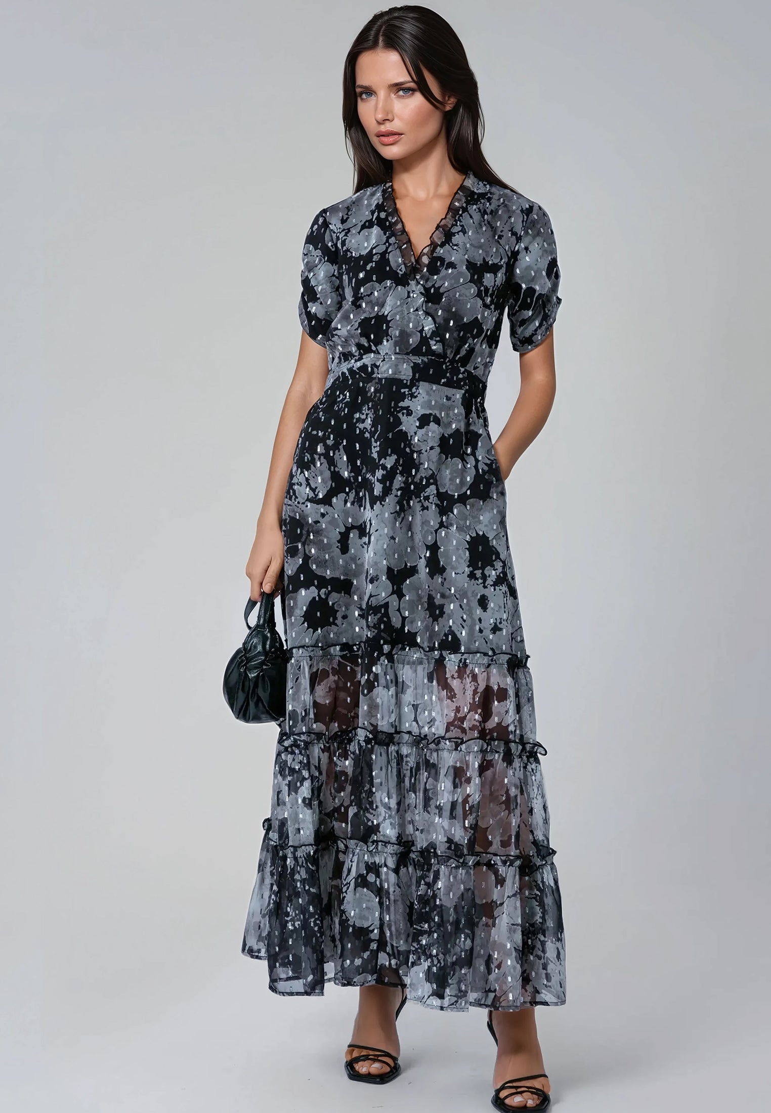 JESSIE MAXI DRESS BLACK & WHITE