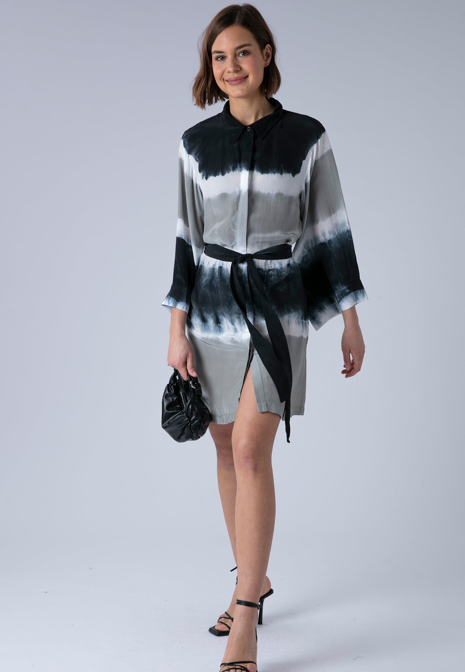 LAUREN TUNIC BLACK & GREY