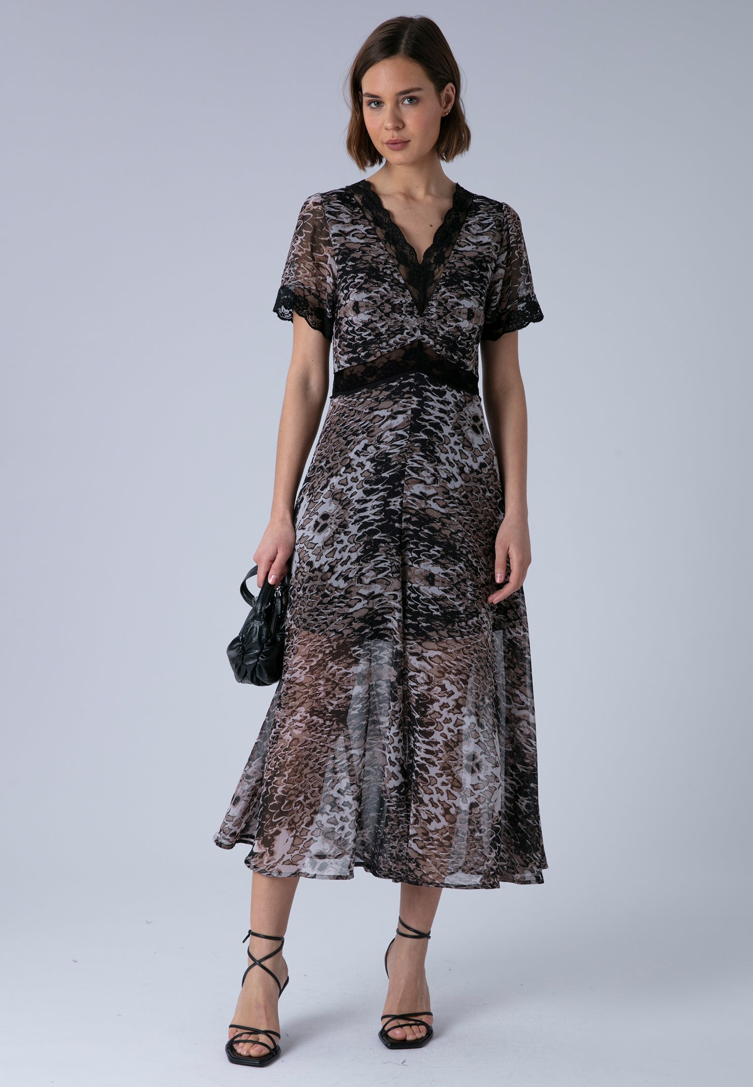 MILLIE MAXI DRESS ADDER BROWN