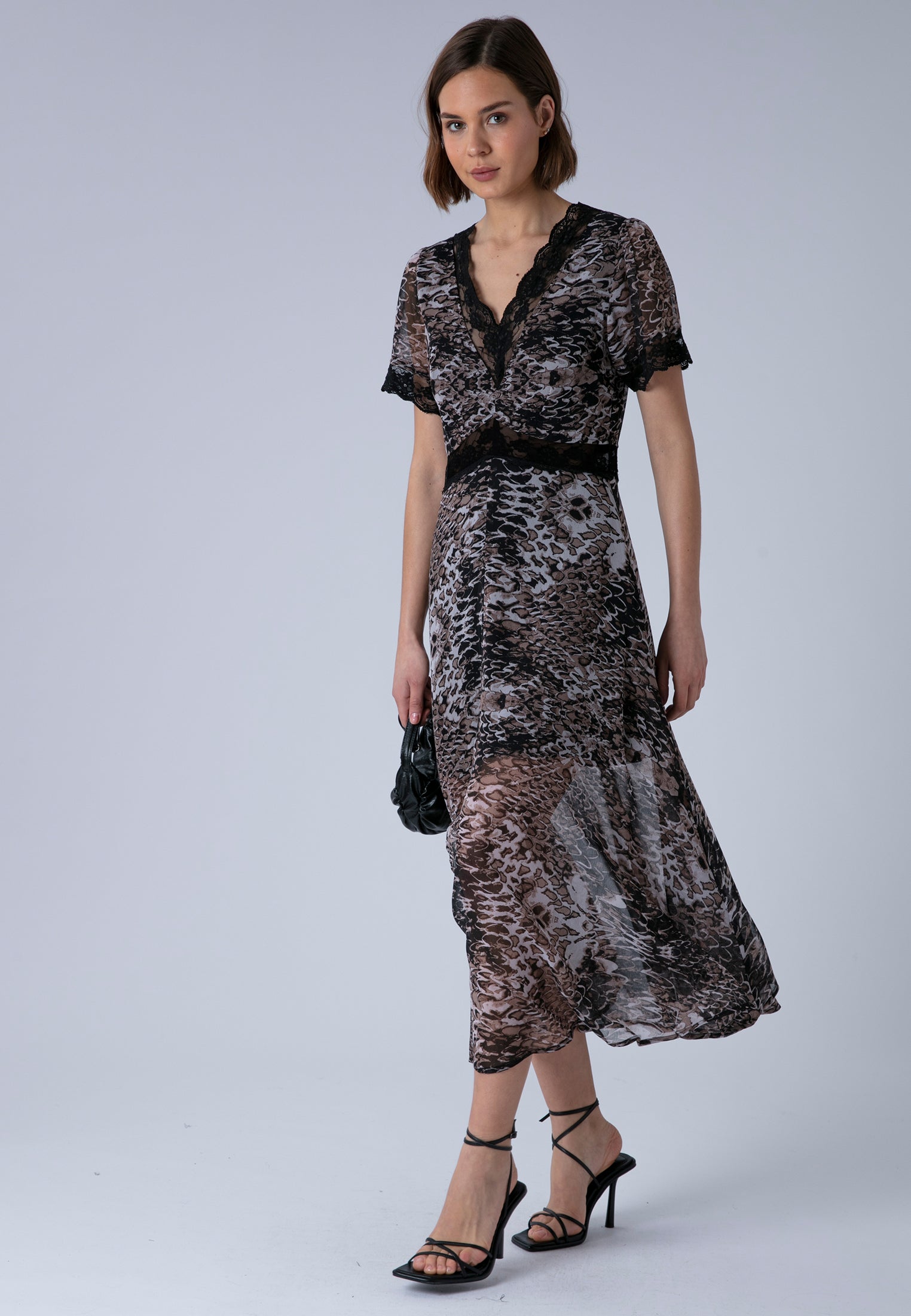 MILLIE MAXI DRESS ADDER BROWN