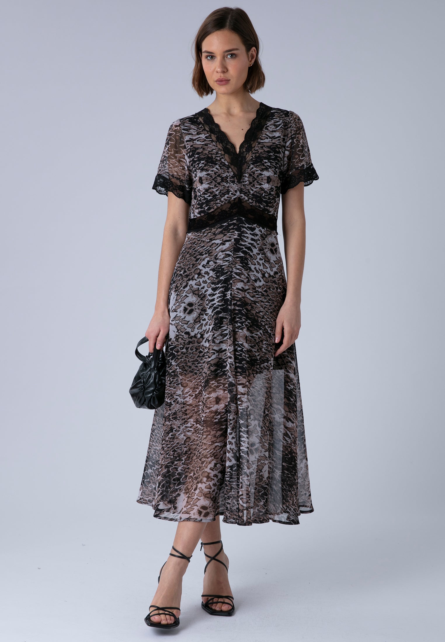 MILLIE MAXI DRESS ADDER BROWN