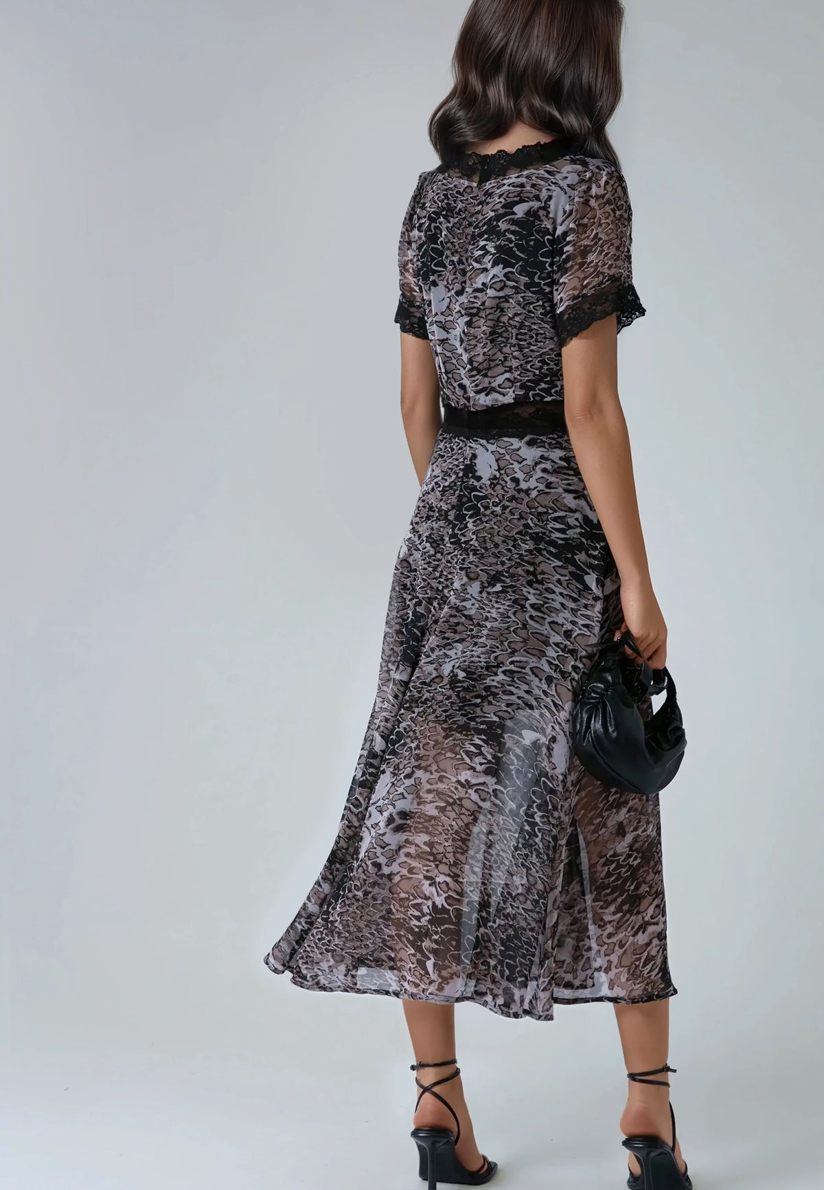 MILLIE MAXI DRESS ADDER BROWN