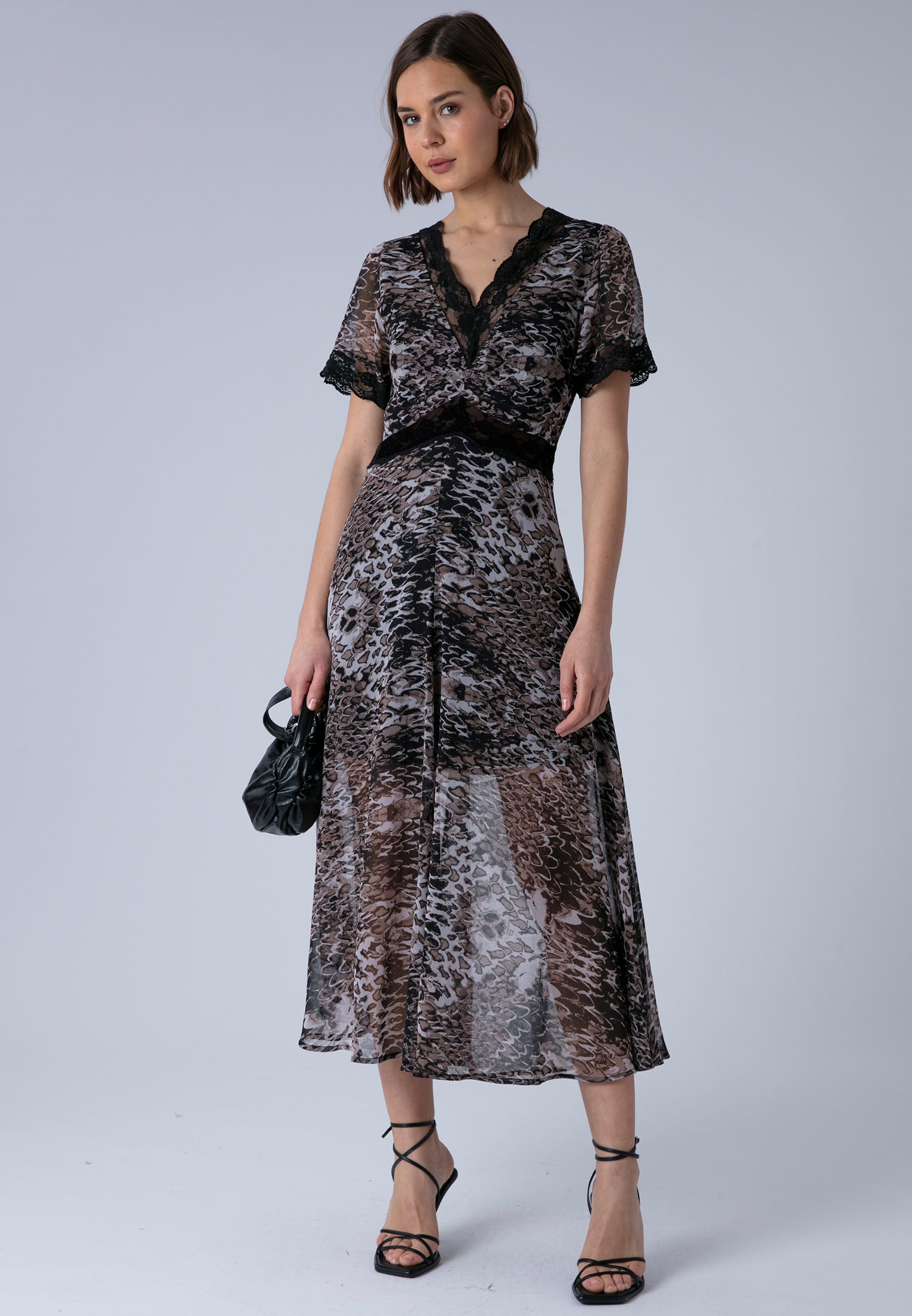 MILLIE MAXI DRESS ADDER BROWN