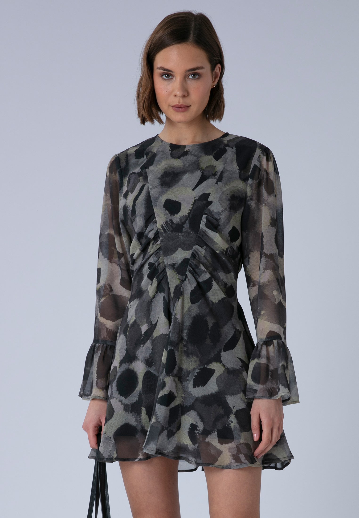 CORINNE SHORT DRESS TERRAZZO YELLOW