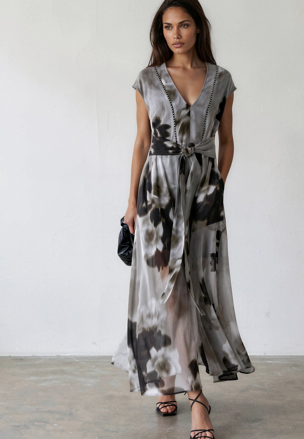 LILIAN MAXI DRESS BLUR SEPIA