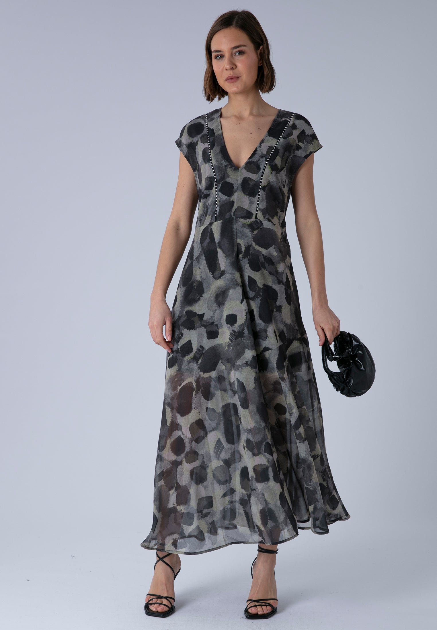 LILIAN MAXI DRESS TERRAZZO YELLOW