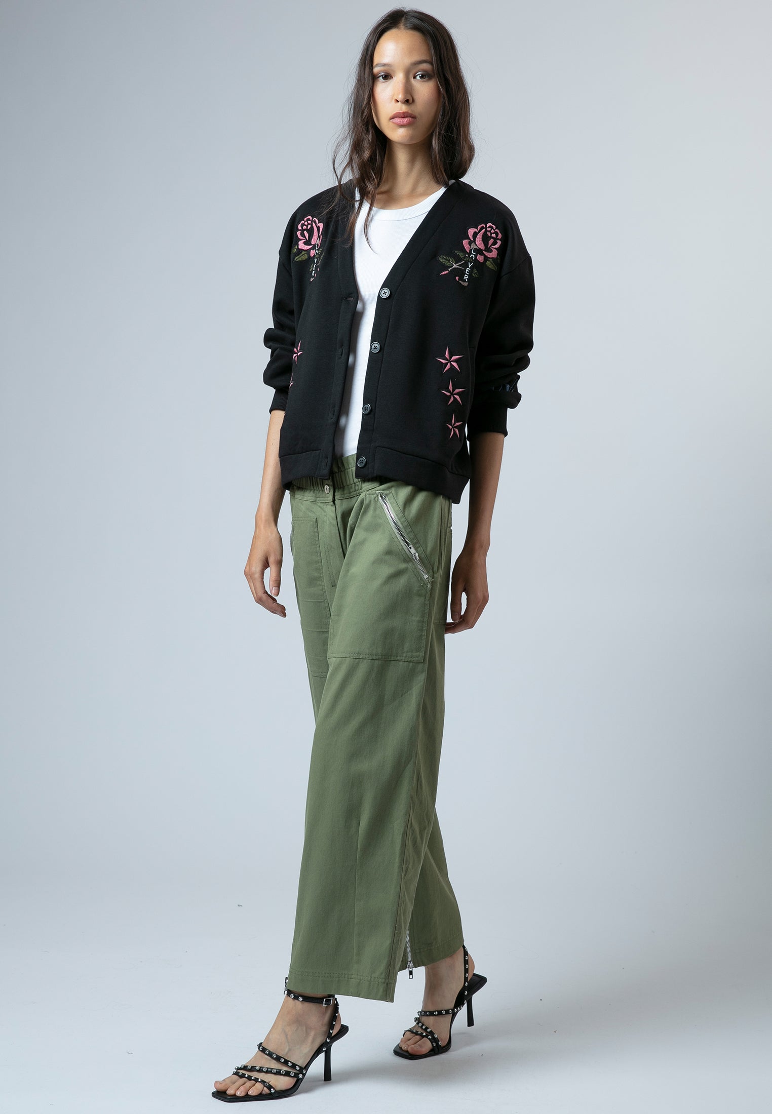 LOVE CARDIGAN BLACK & COLOUR