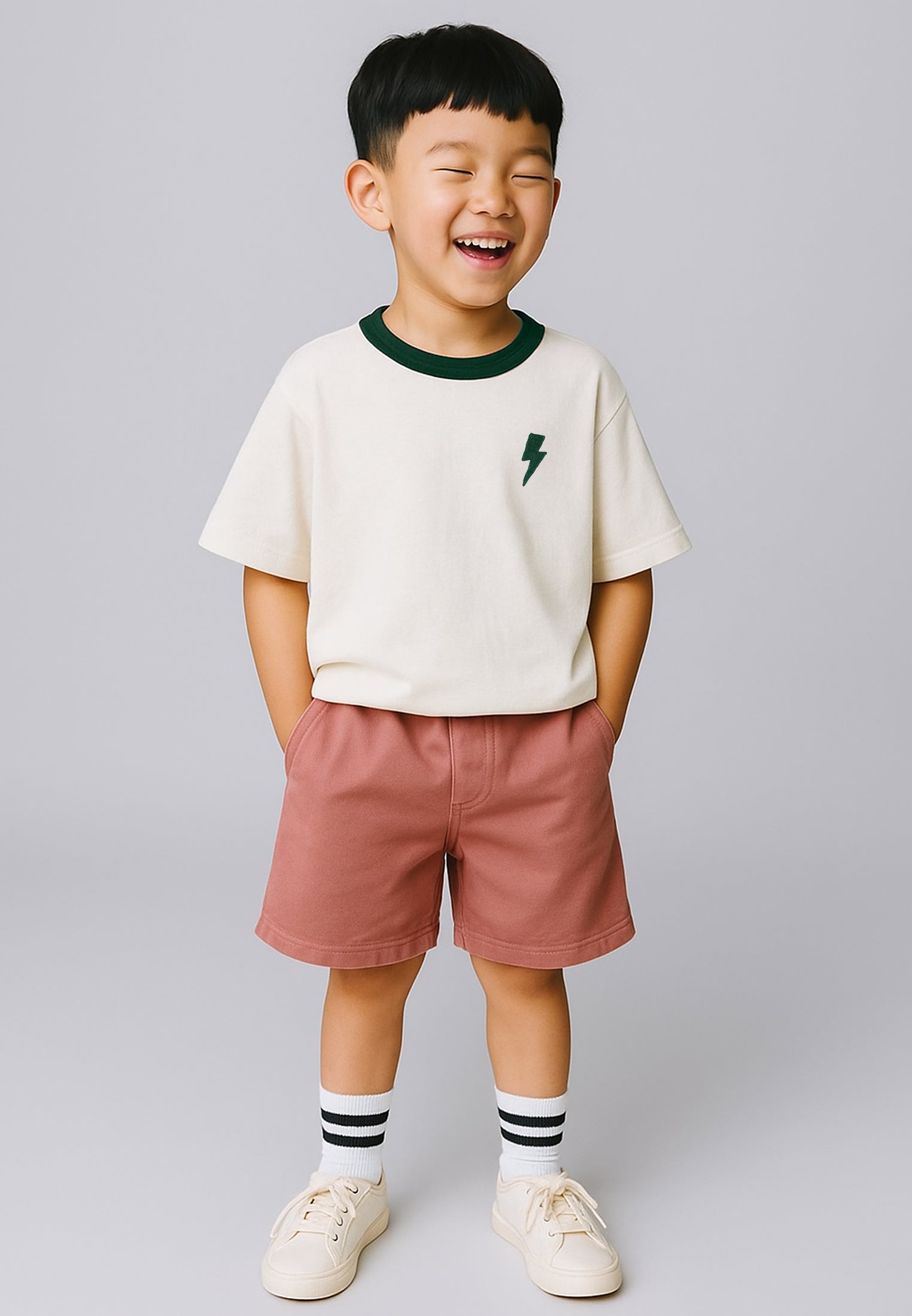 LIGHTNING BOLT BOYS T-SHIRT BOTTLE GREEN