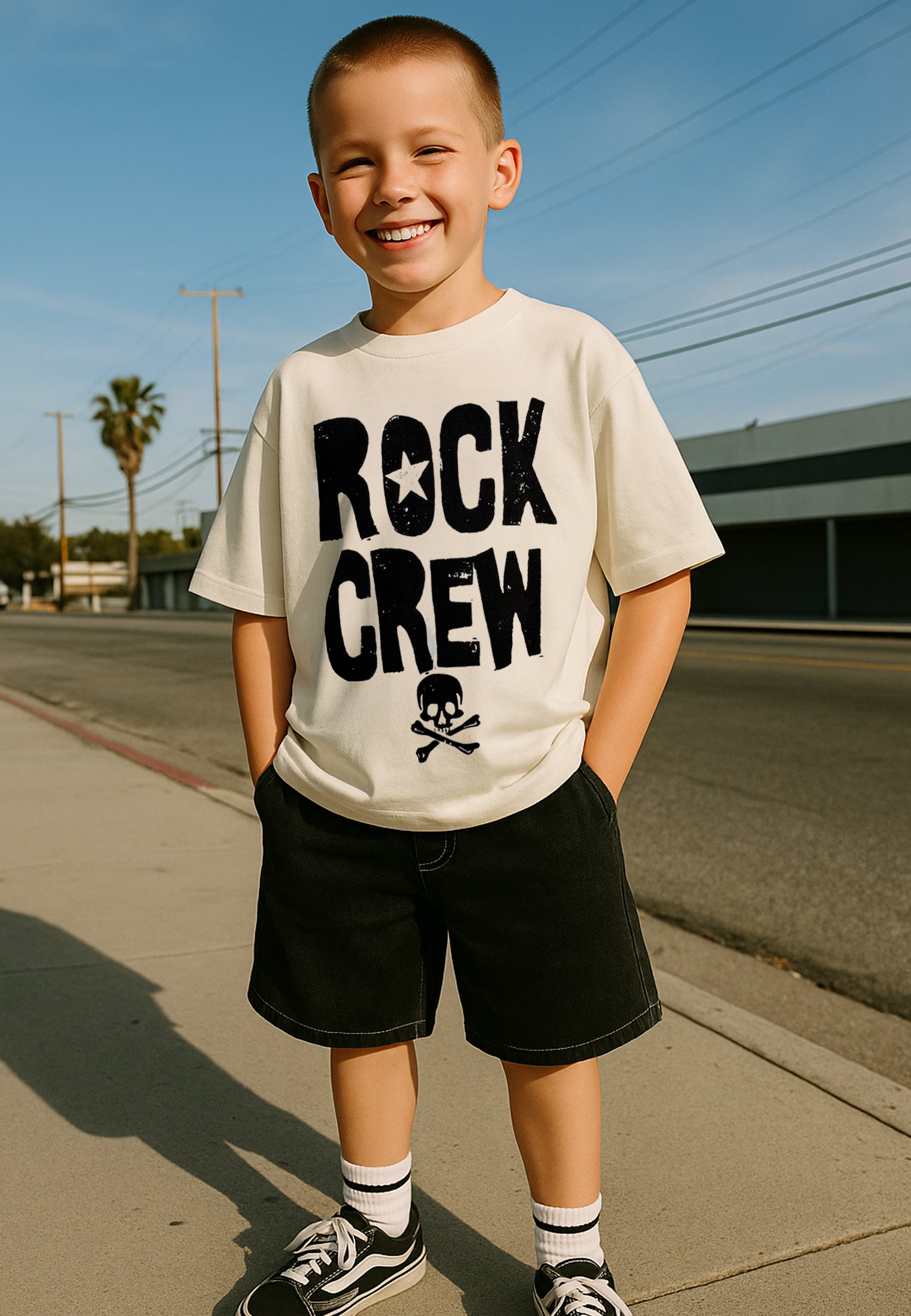 ROCK CREW BOYS T-SHIRT OFF WHITE