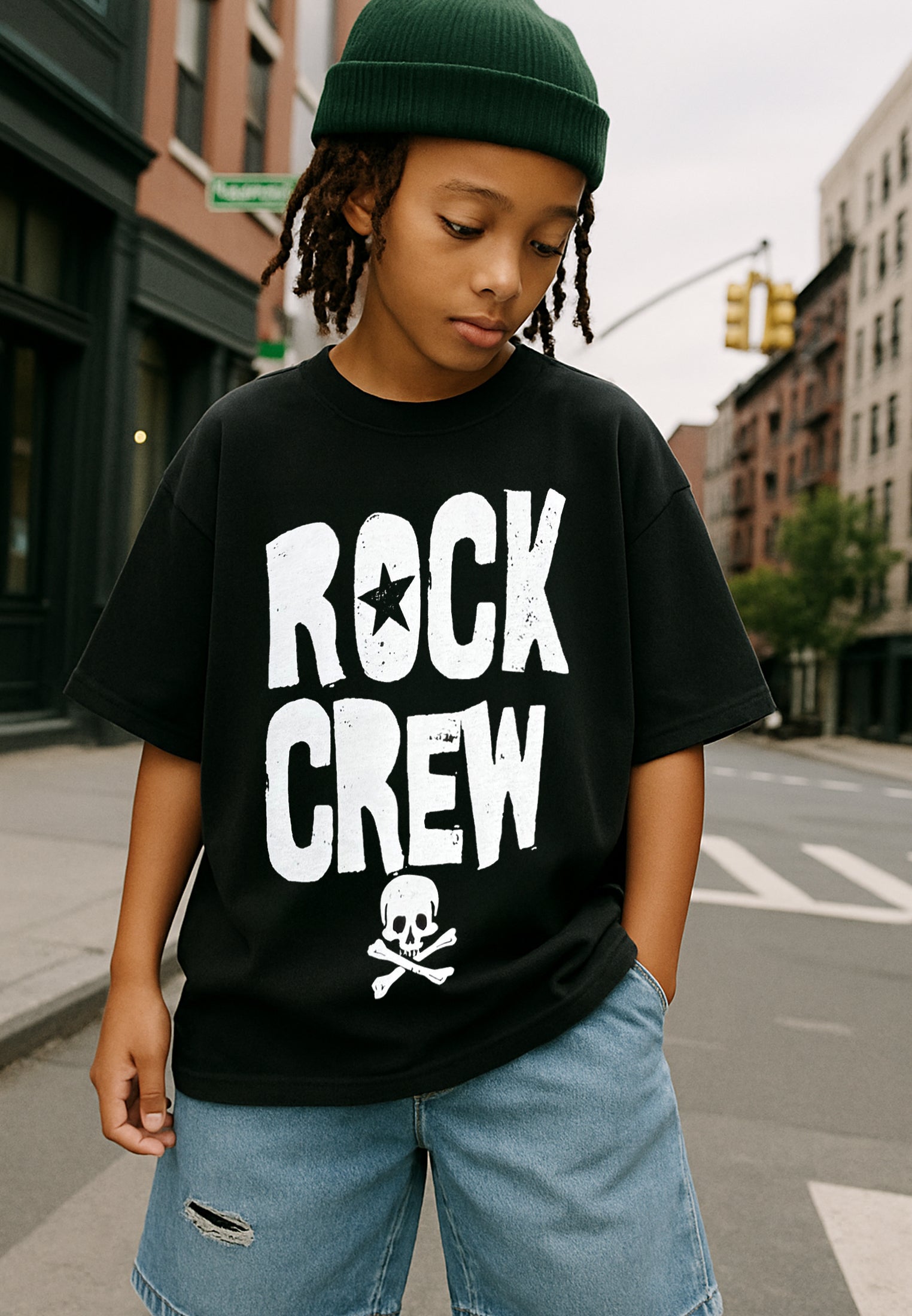 ROCK CREW BOYS T-SHIRT BLACK