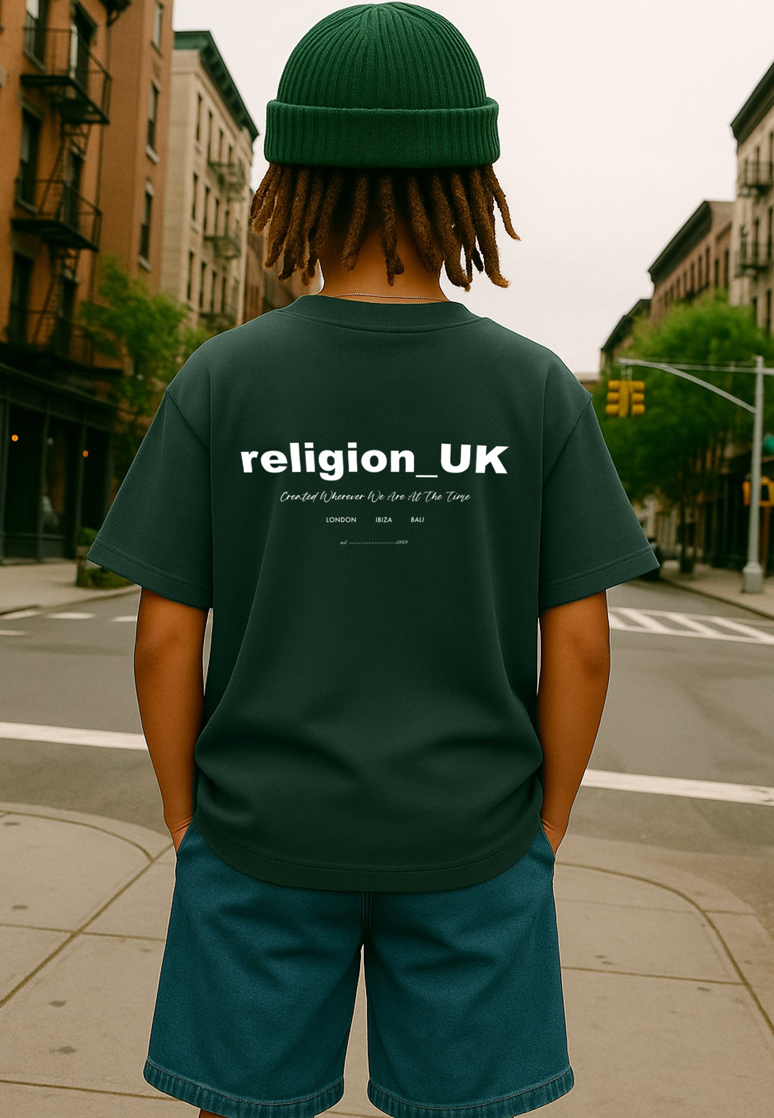RELIGION BOYS OVERSIZED T-SHIRT GREEN
