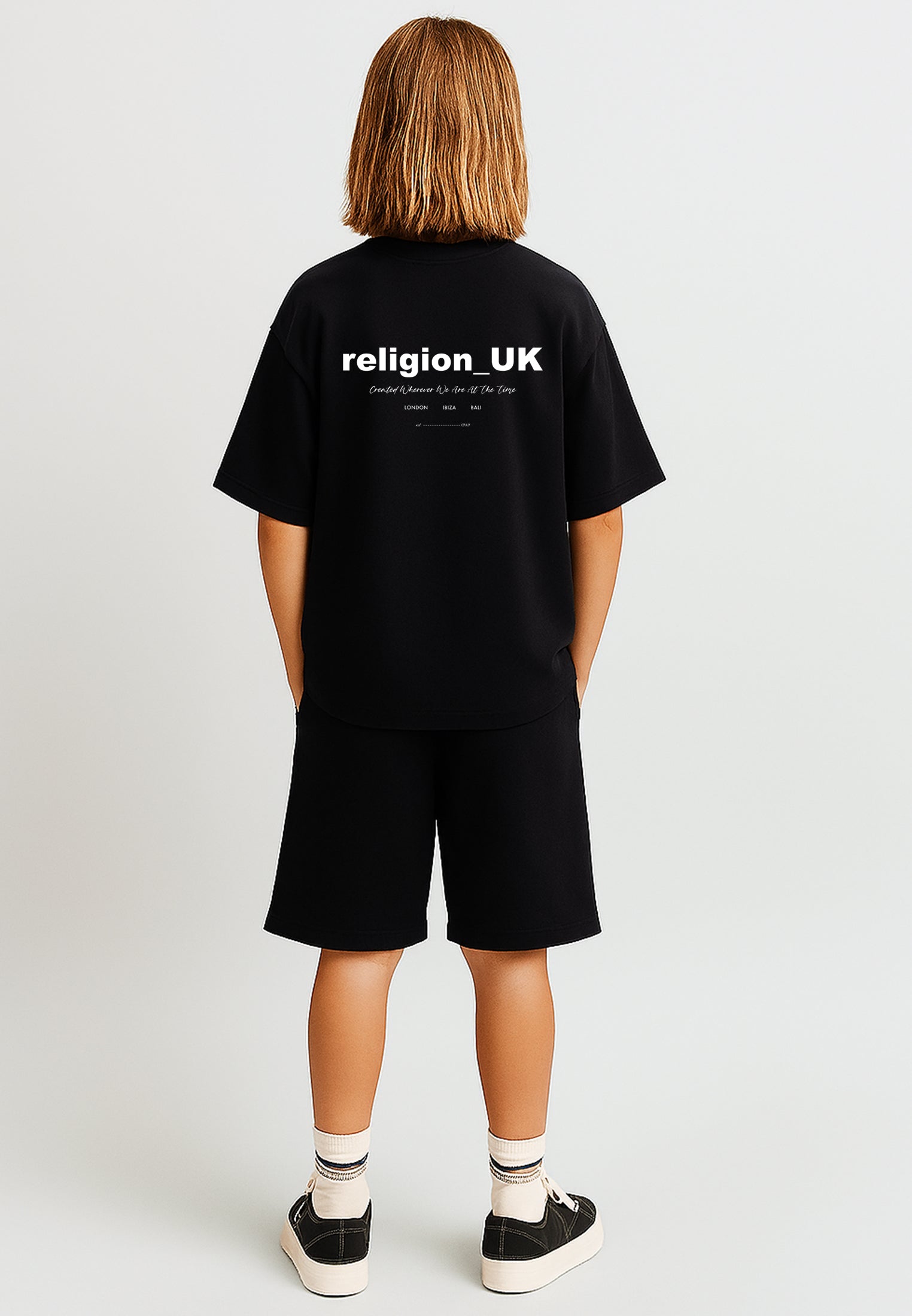 RELIGION BOYS OVERSIZED T-SHIRT BLACK