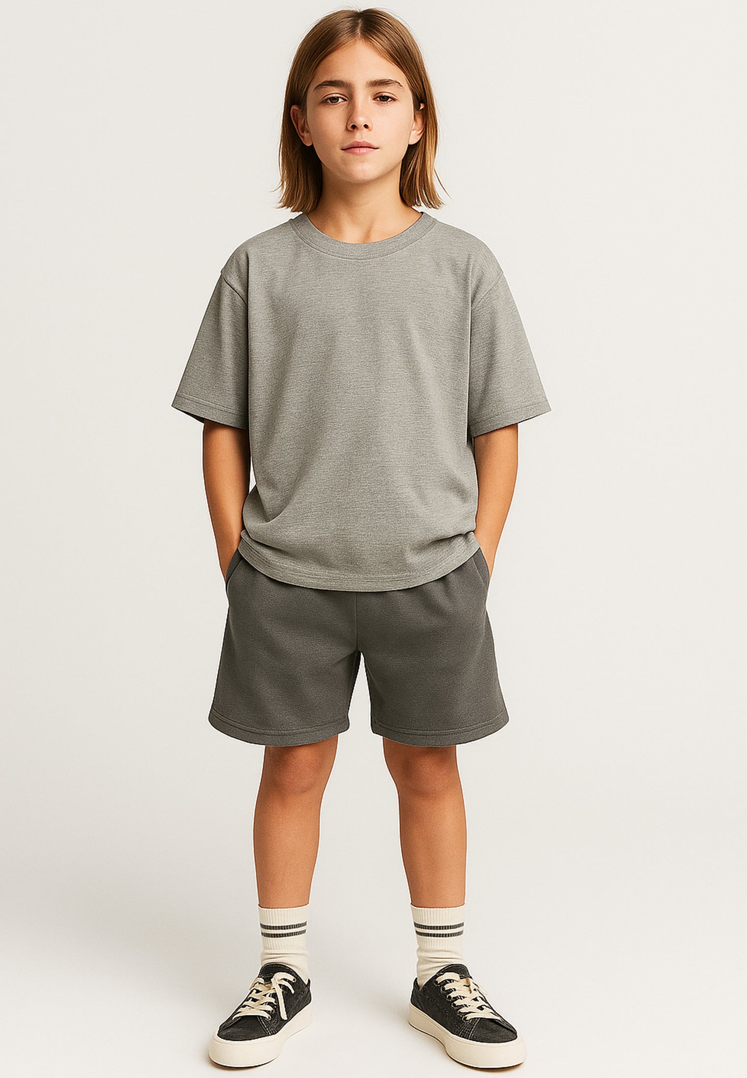RELIGION BOYS OVERSIZED T-SHIRT GREY MARL