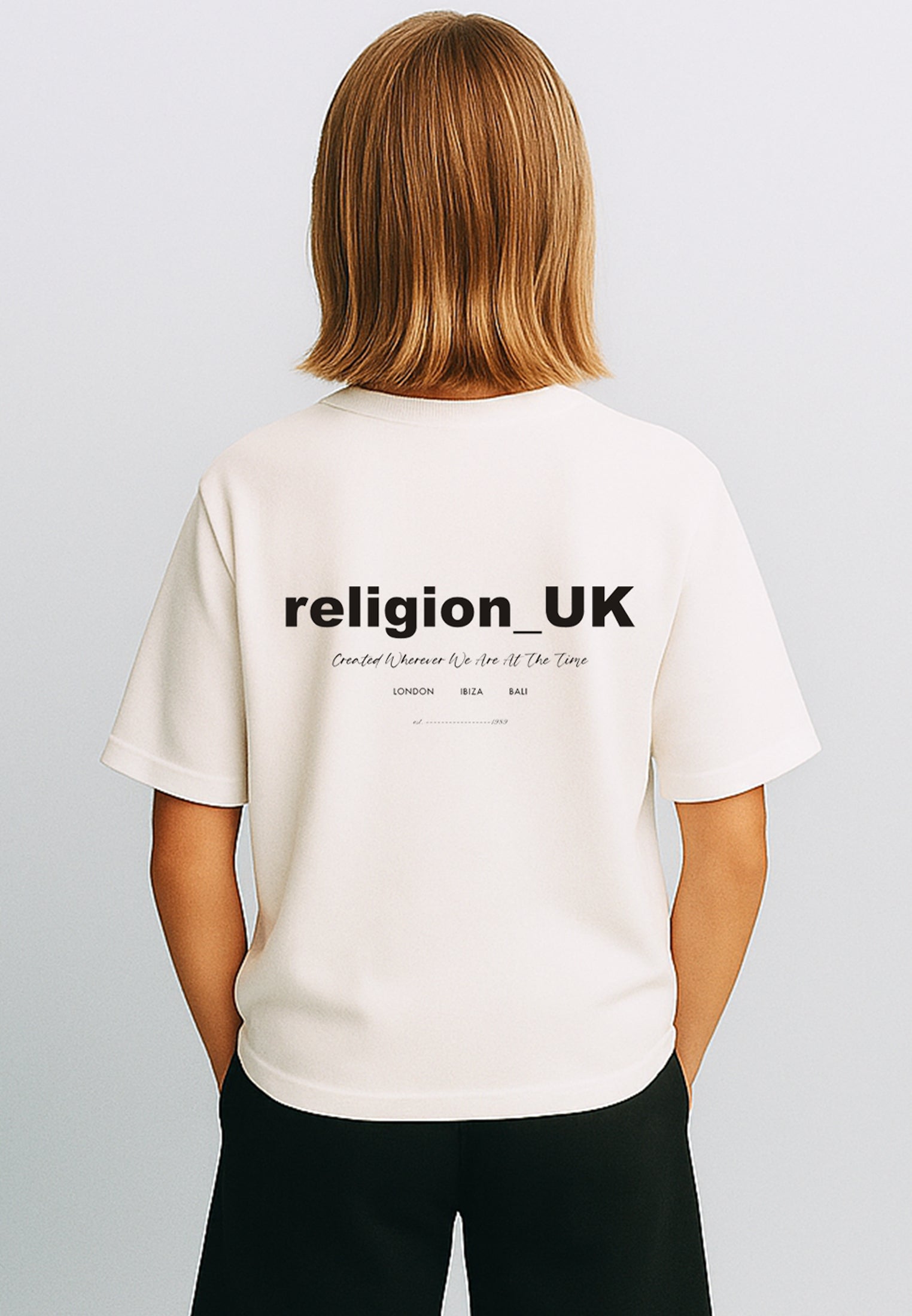 RELIGION BOYS OVERSIZED T-SHIRT WHITE