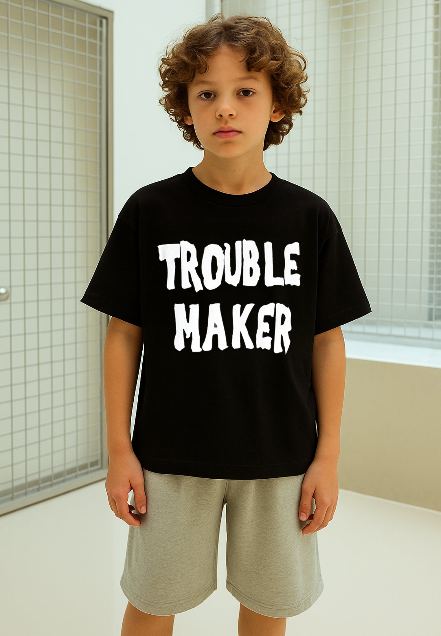 TROUBLE MAKER BOYS T-SHIRT BLACK