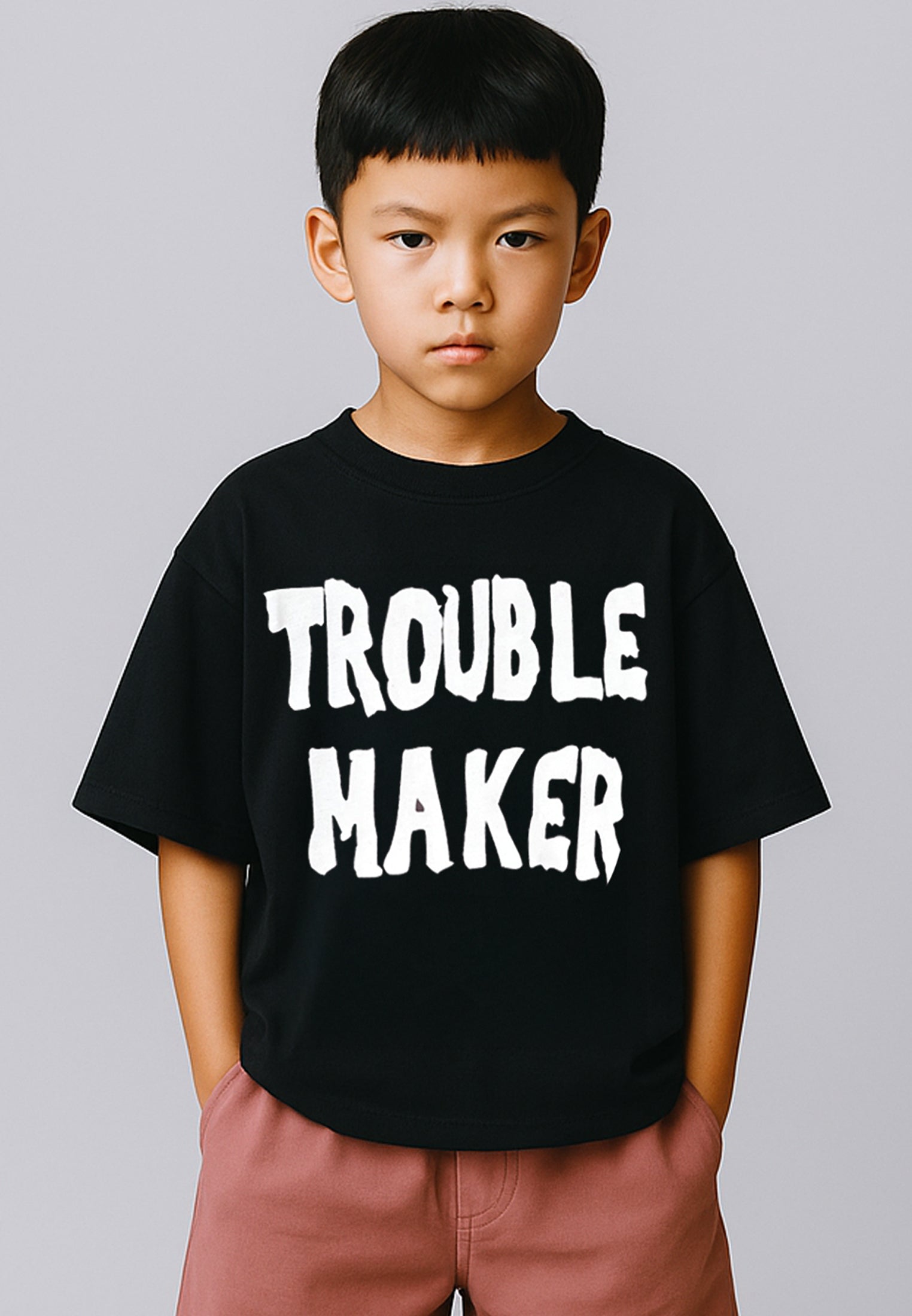 TROUBLE MAKER BOYS T-SHIRT BLACK