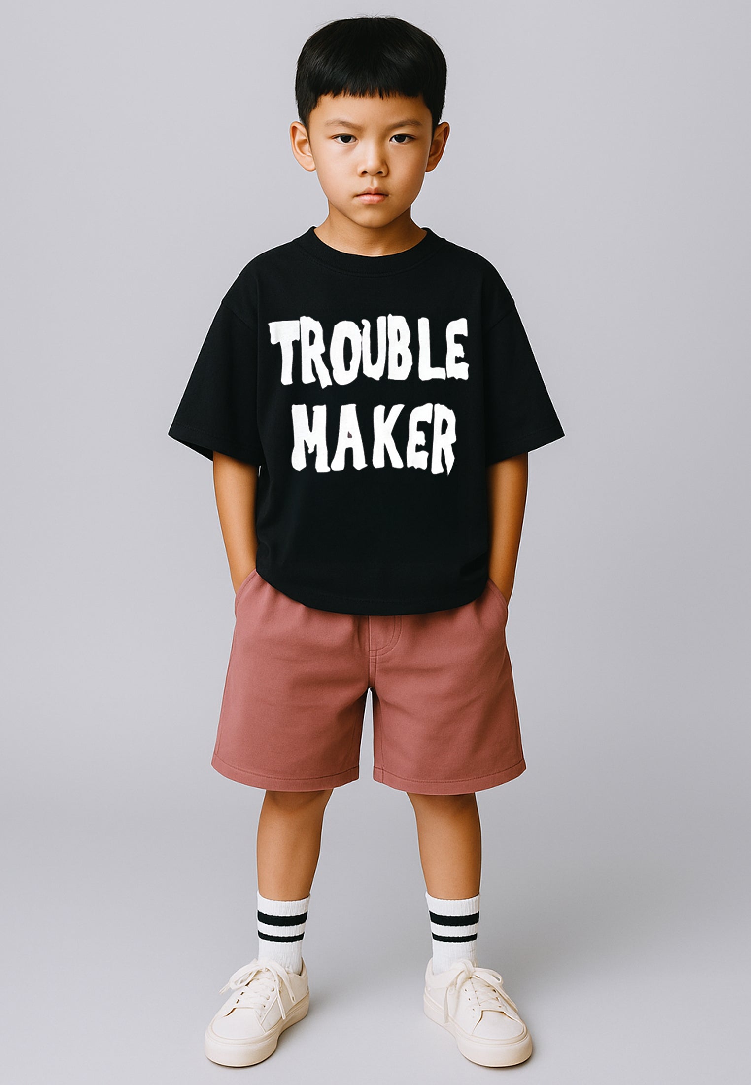 TROUBLE MAKER BOYS T-SHIRT BLACK