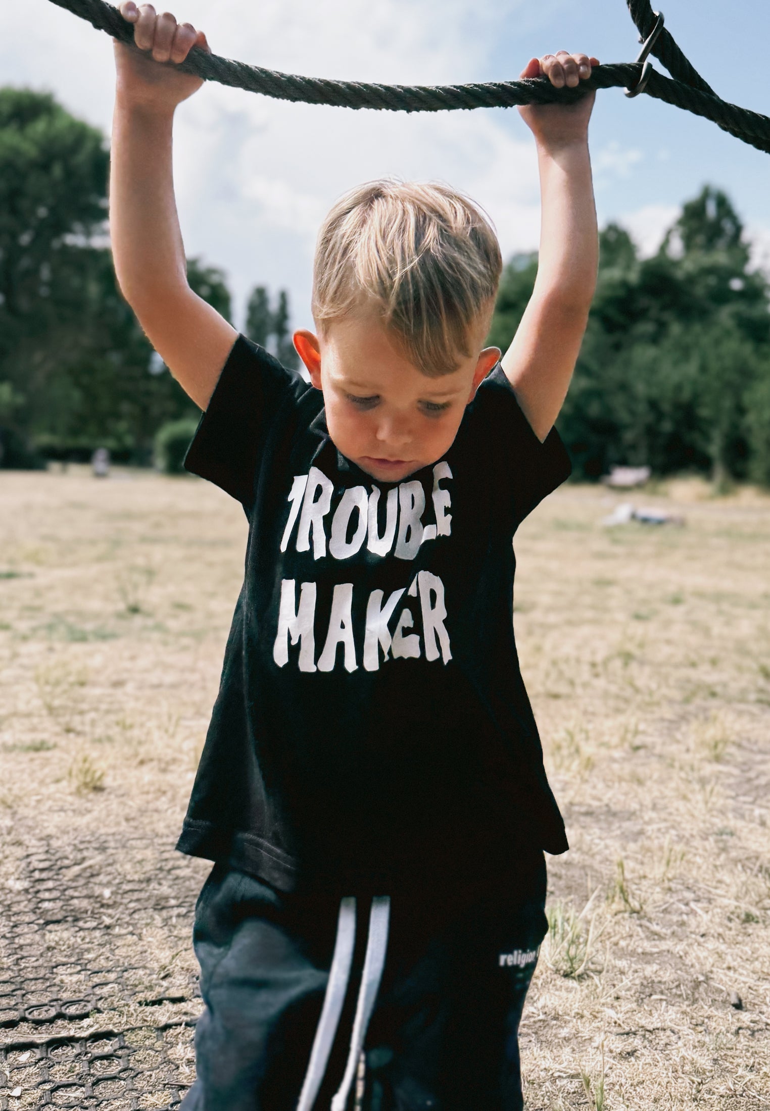 TROUBLE MAKER BOYS T-SHIRT BLACK