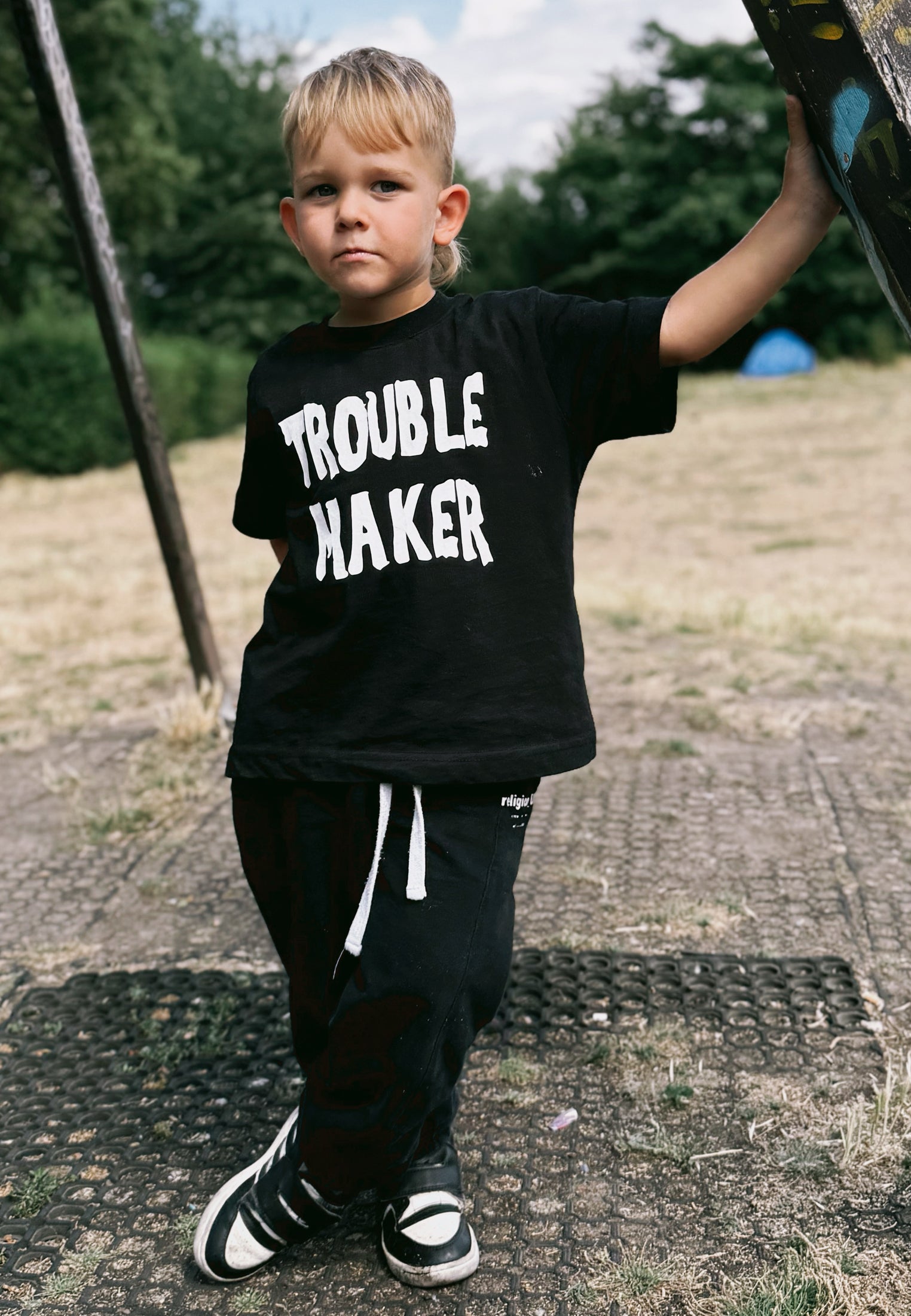TROUBLE MAKER BOYS T-SHIRT BLACK