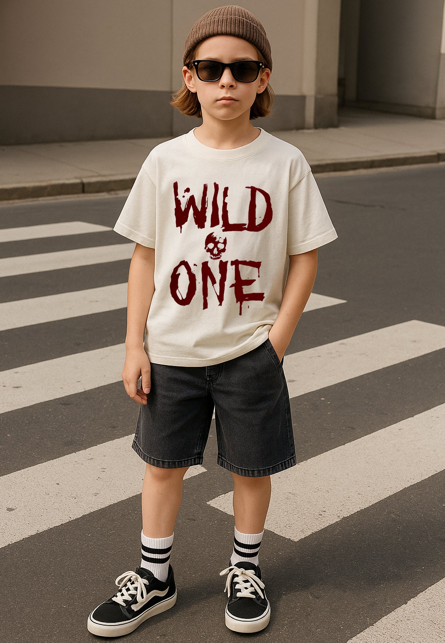 WILD ONE BOYS T-SHIRT OFF WHITE