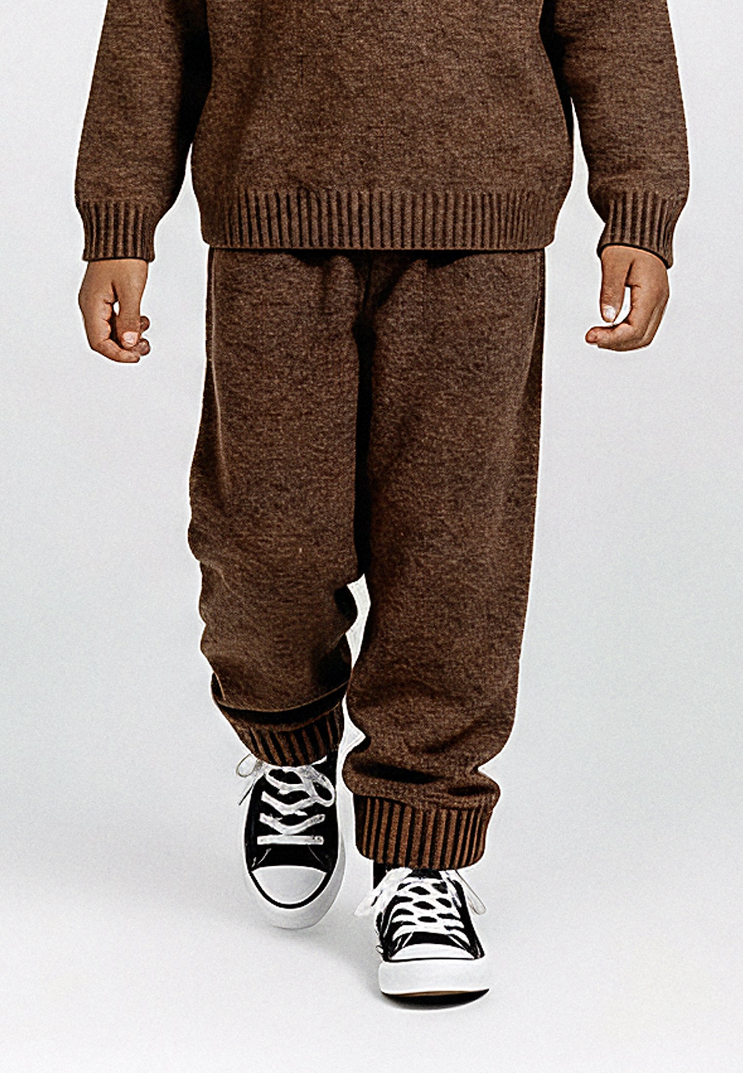 BOYS SKULLY LOGO PANT DARK BROWN