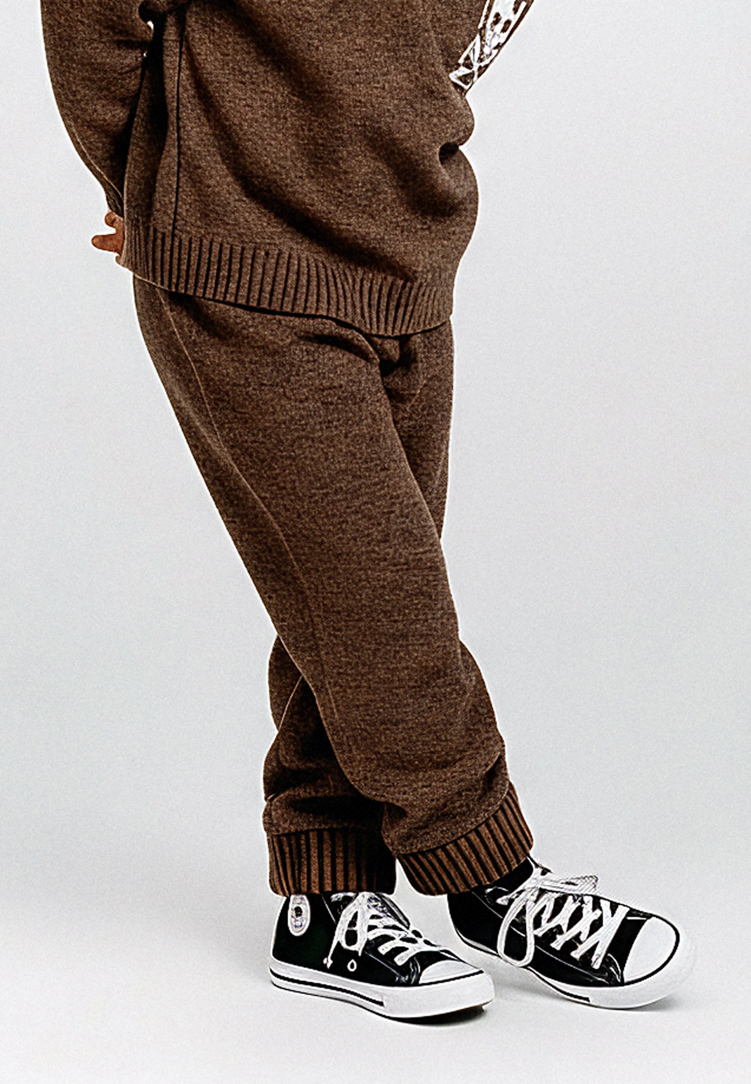 BOYS SKULLY LOGO PANT DARK BROWN