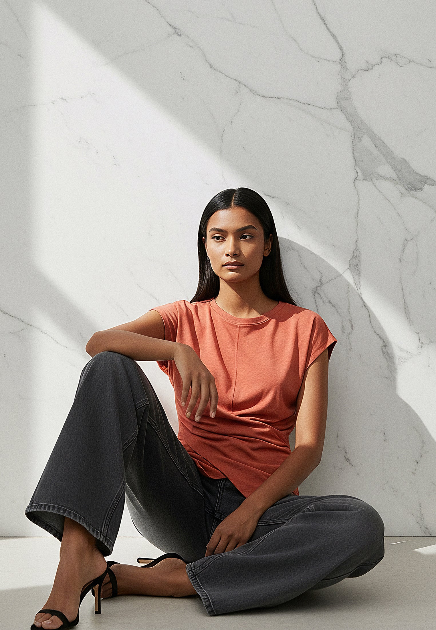 TIME TEE BURNT SIENNA