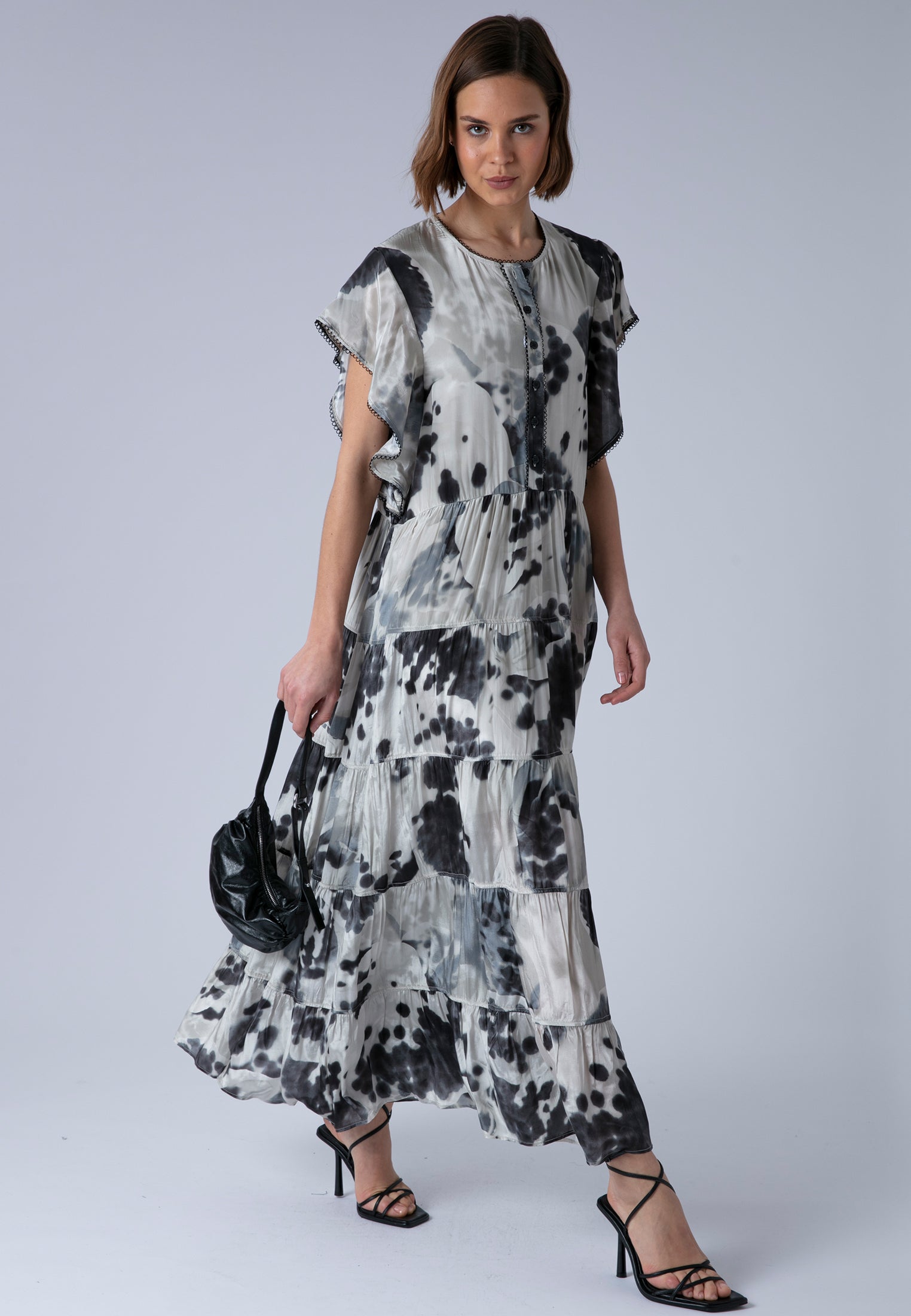 ARA MAXI DRESS ORCHID BLACK