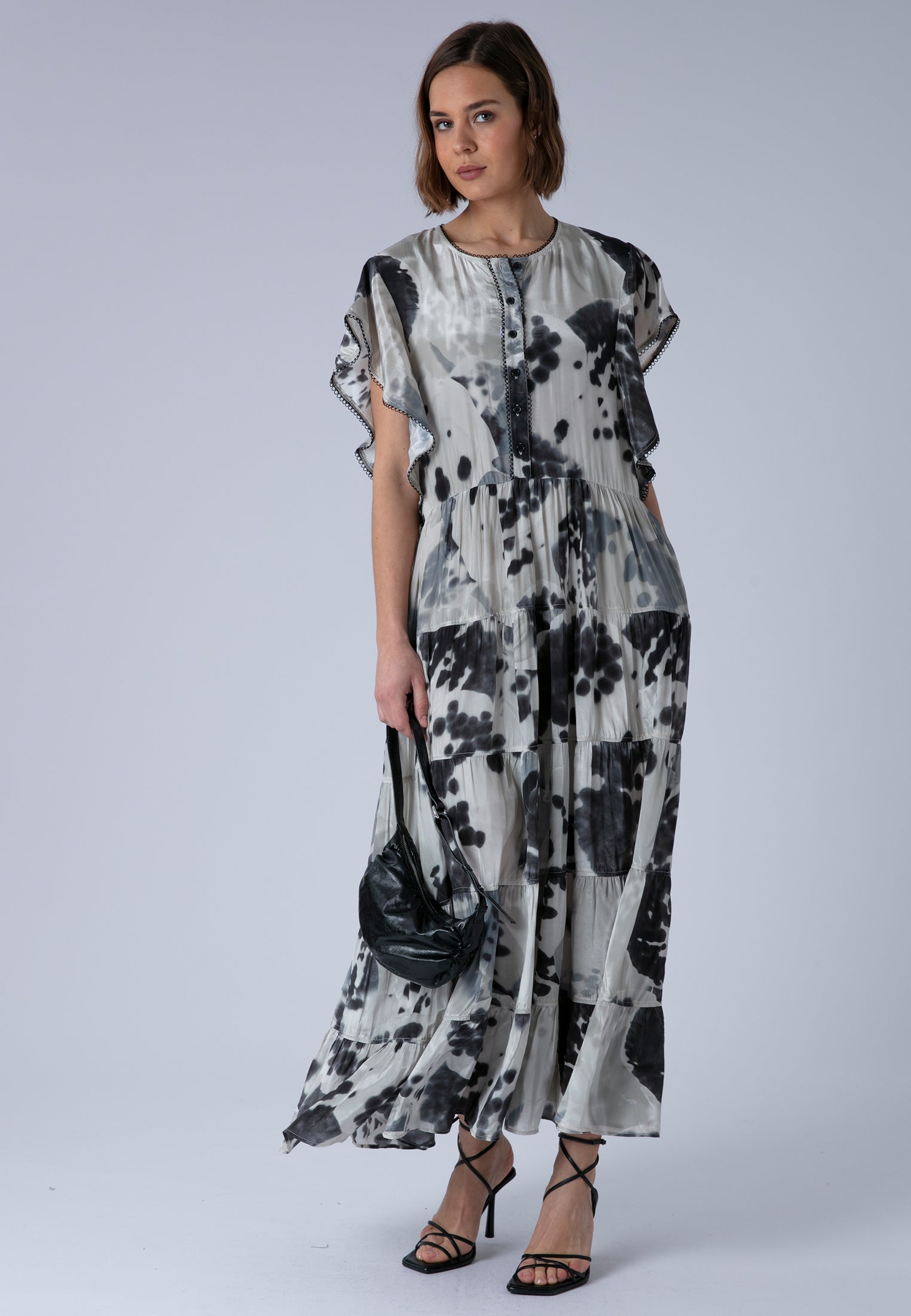 ARA MAXI DRESS ORCHID BLACK