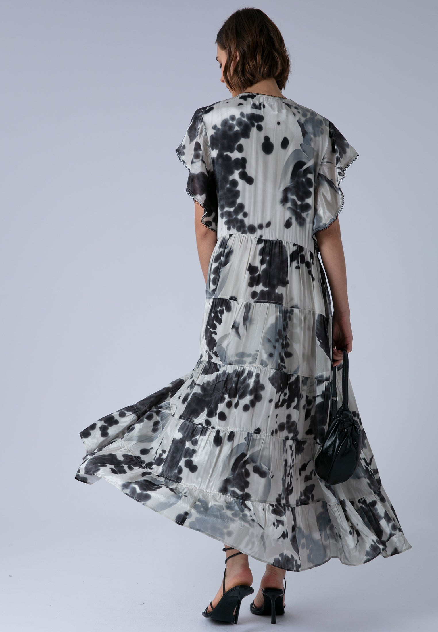 ARA MAXI DRESS ORCHID BLACK