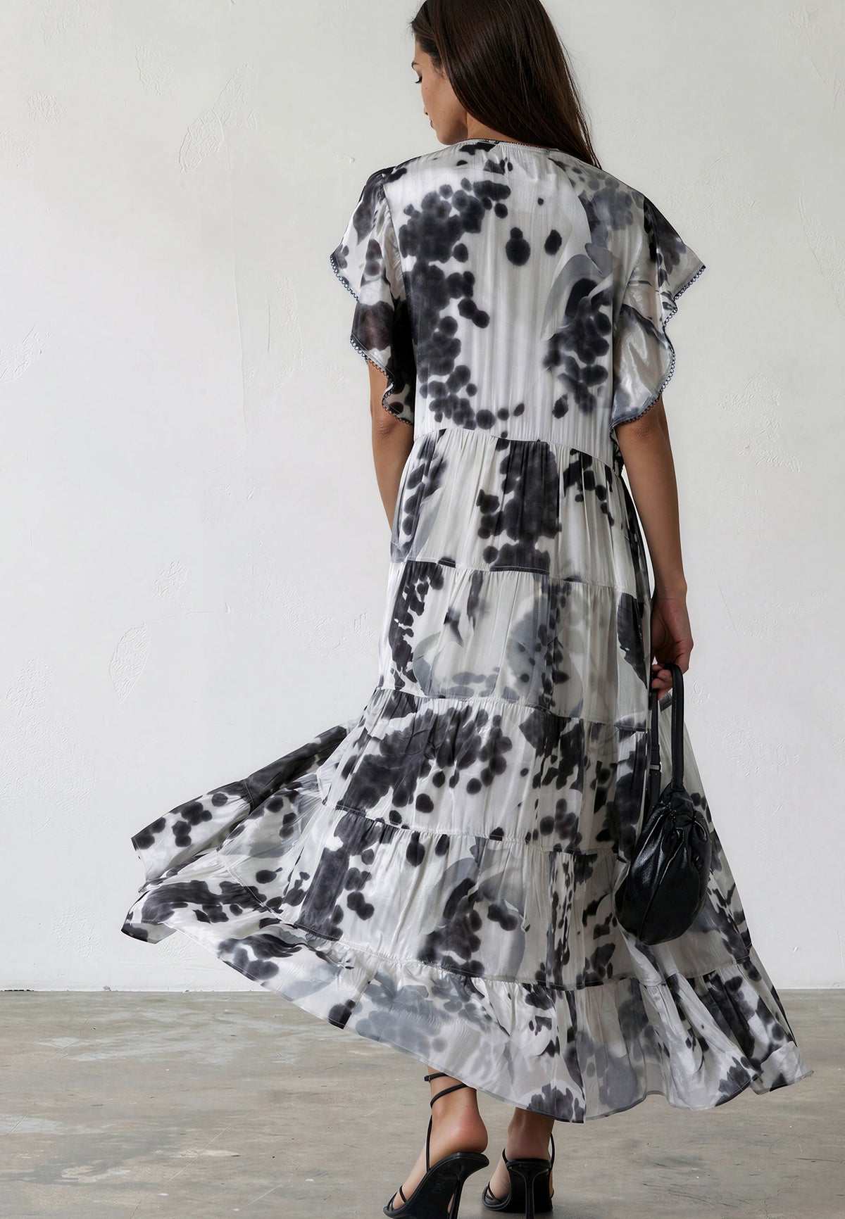 ARA MAXI DRESS ORCHID BLACK