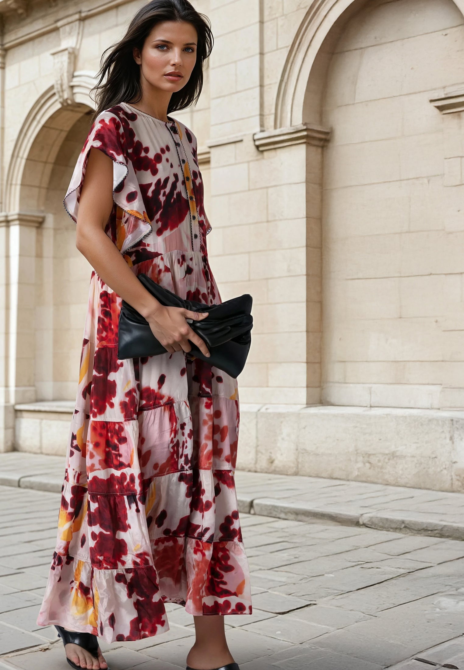 ARA MAXI DRESS ORCHID TERRACOTTA
