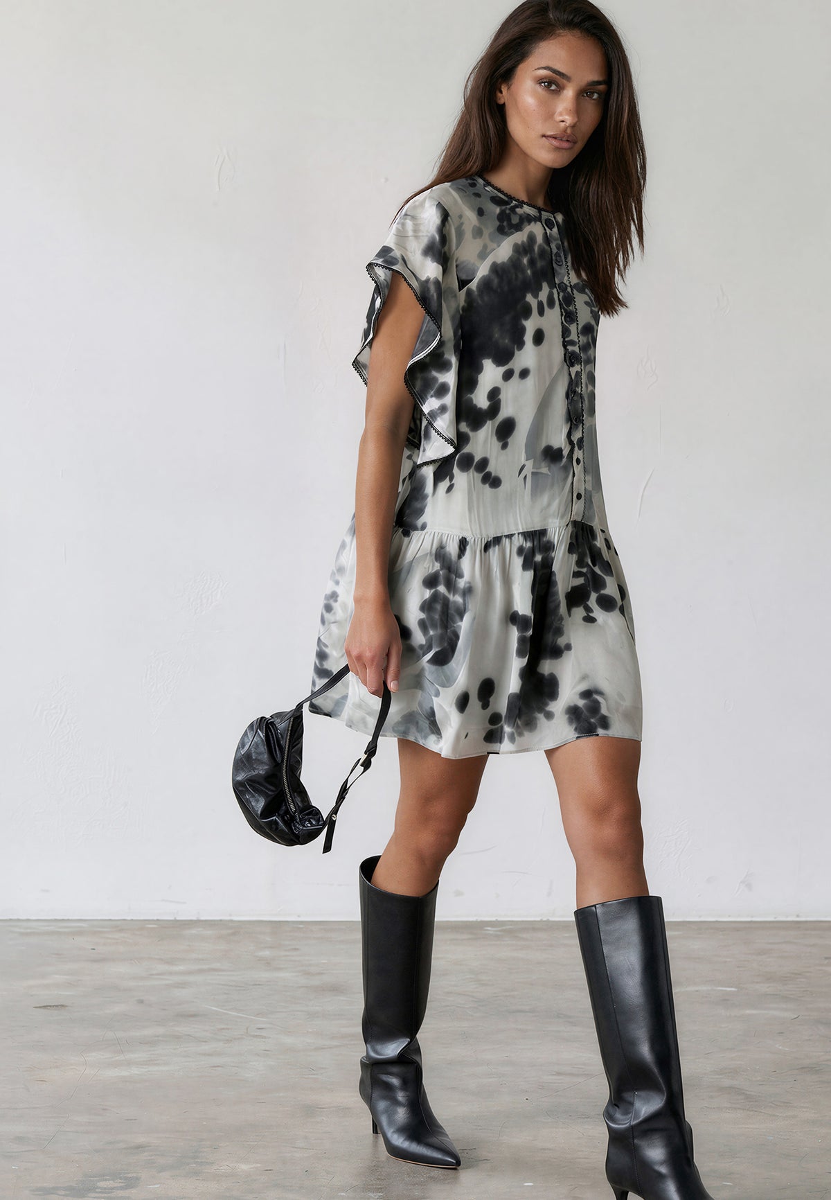 ARA TUNIC ORCHID BLACK