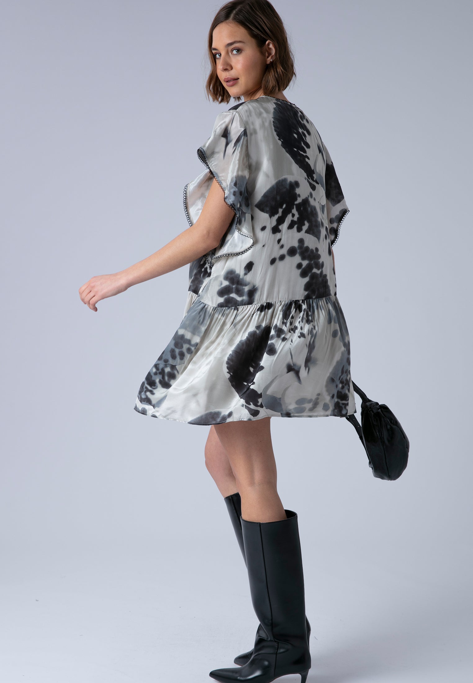 ARA TUNIC ORCHID BLACK