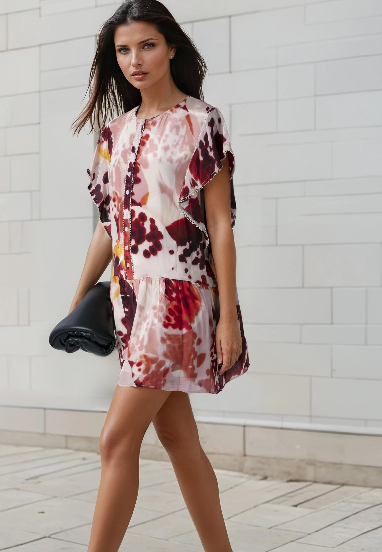 ARA TUNIC ORCHID TERRACOTTA