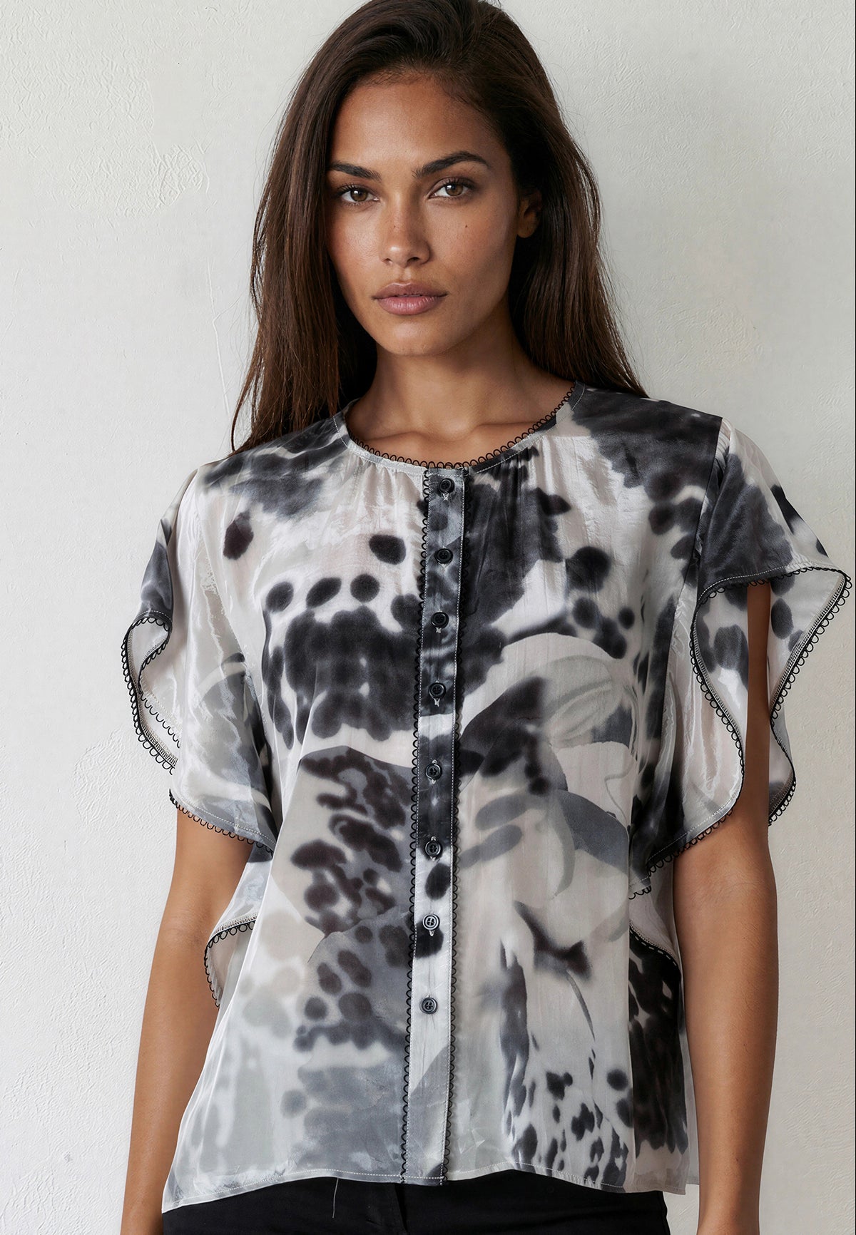 ARA TOP ORCHID BLACK