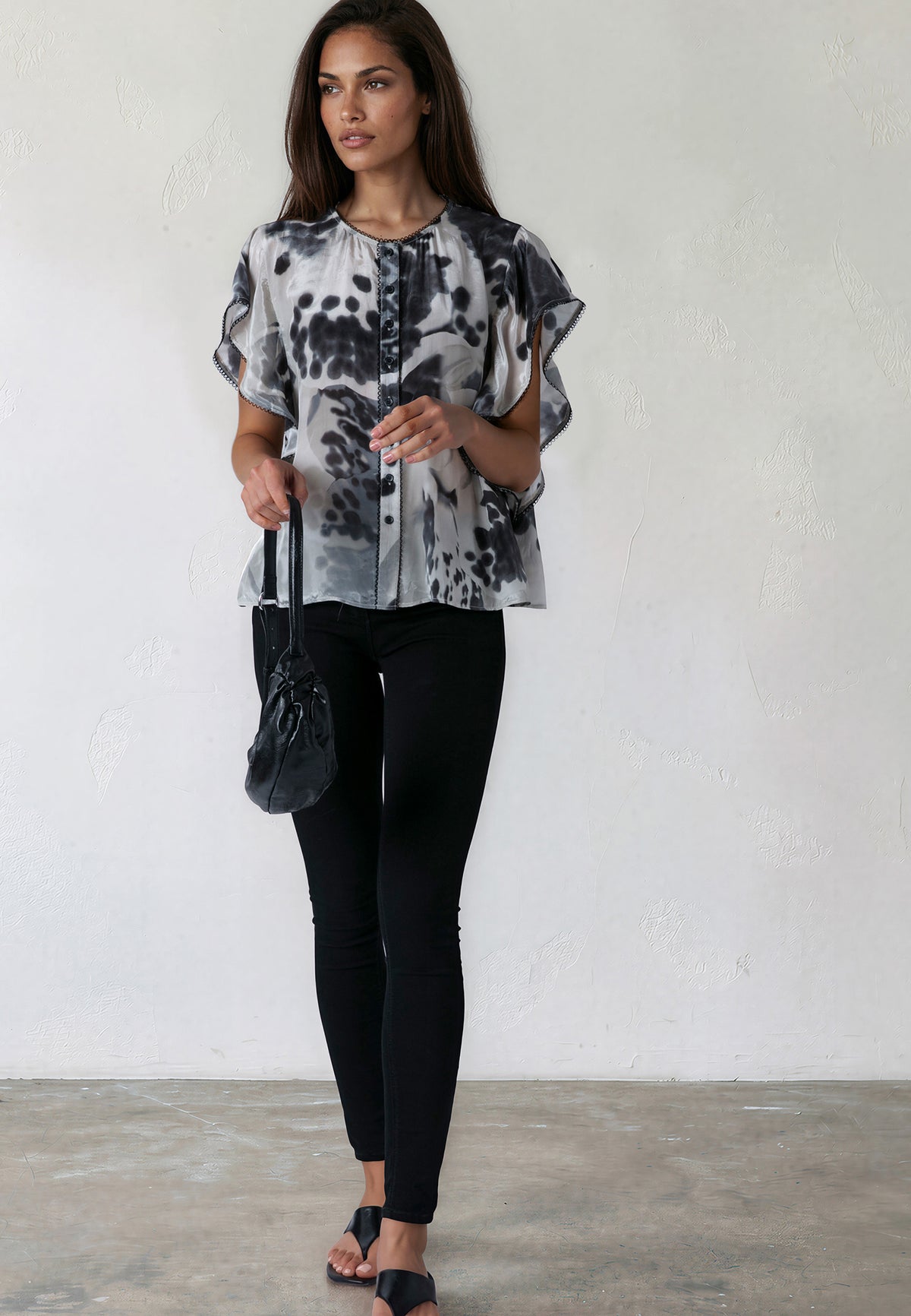 ARA TOP ORCHID BLACK