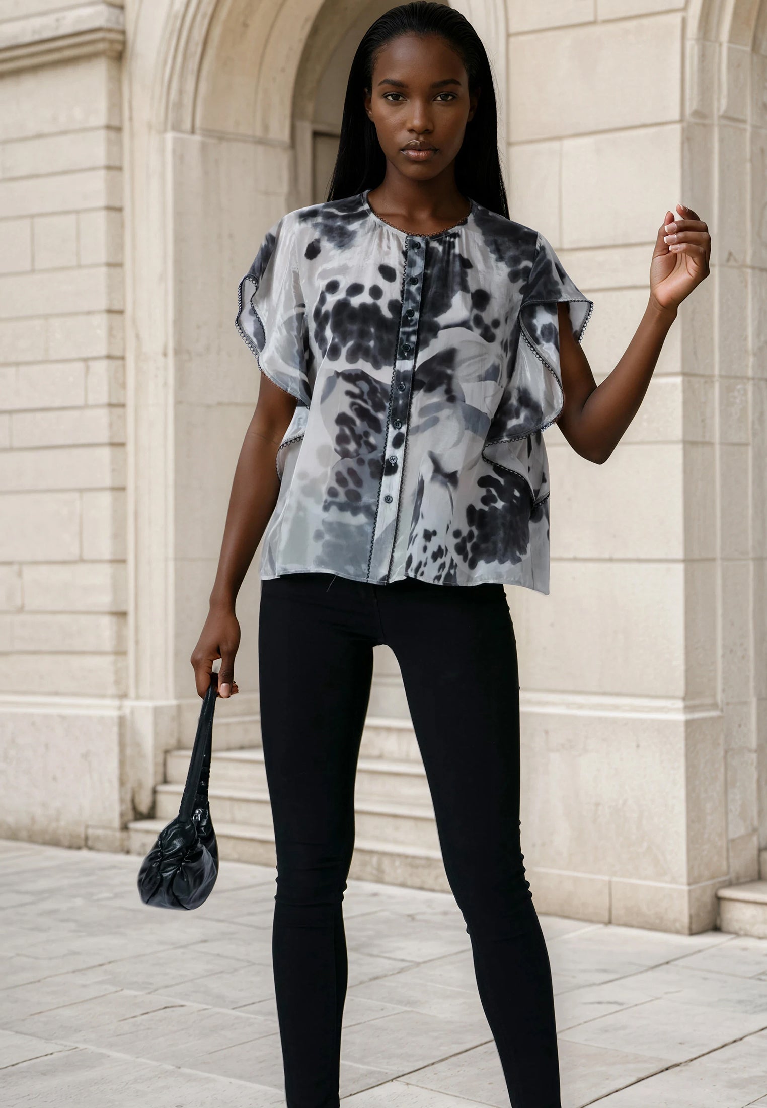 ARA TOP ORCHID BLACK