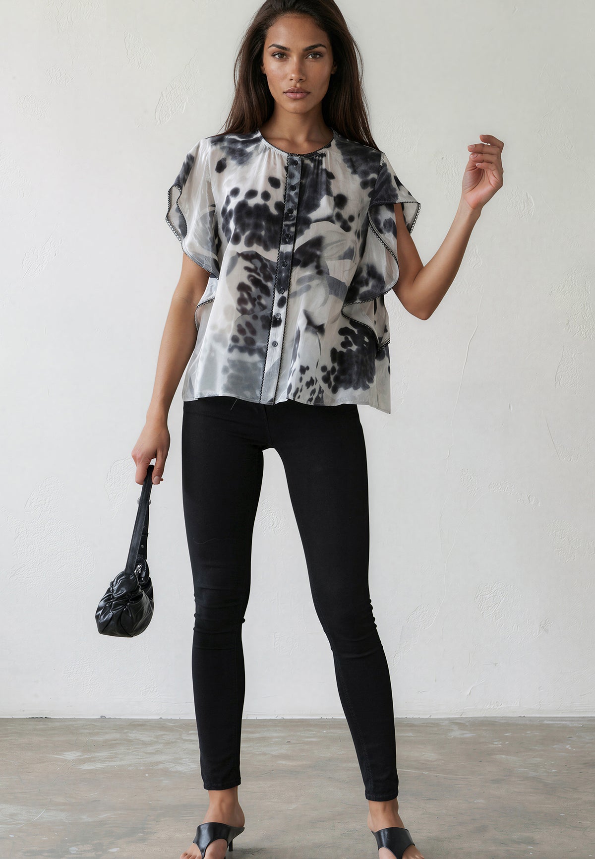ARA TOP ORCHID BLACK